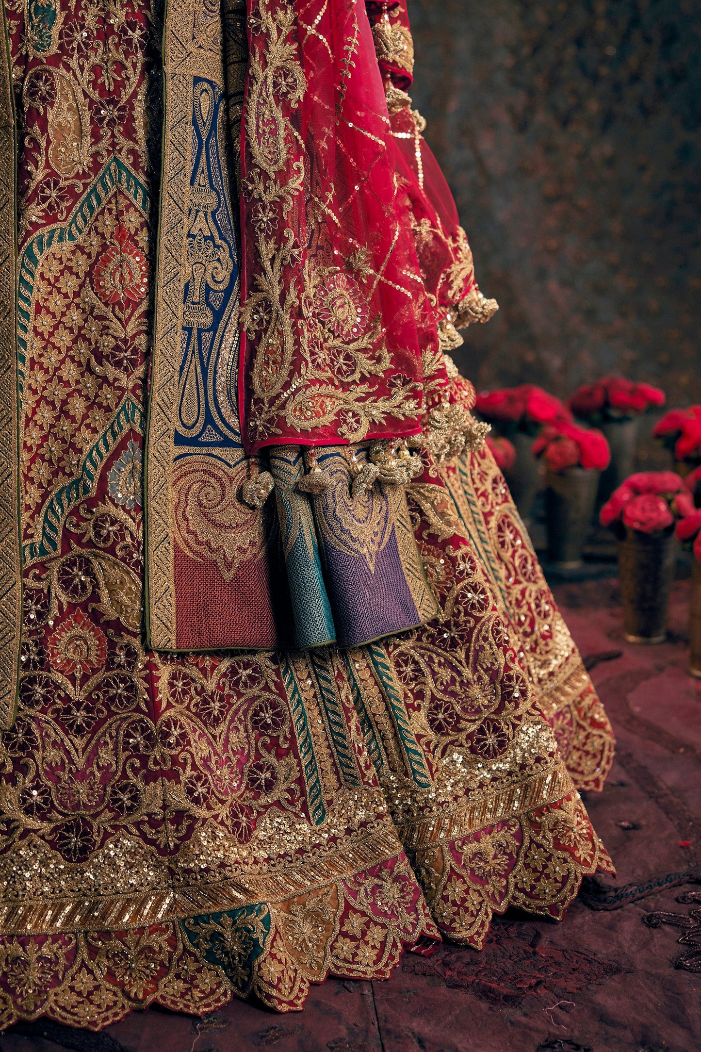 A Deep Red Lehenga