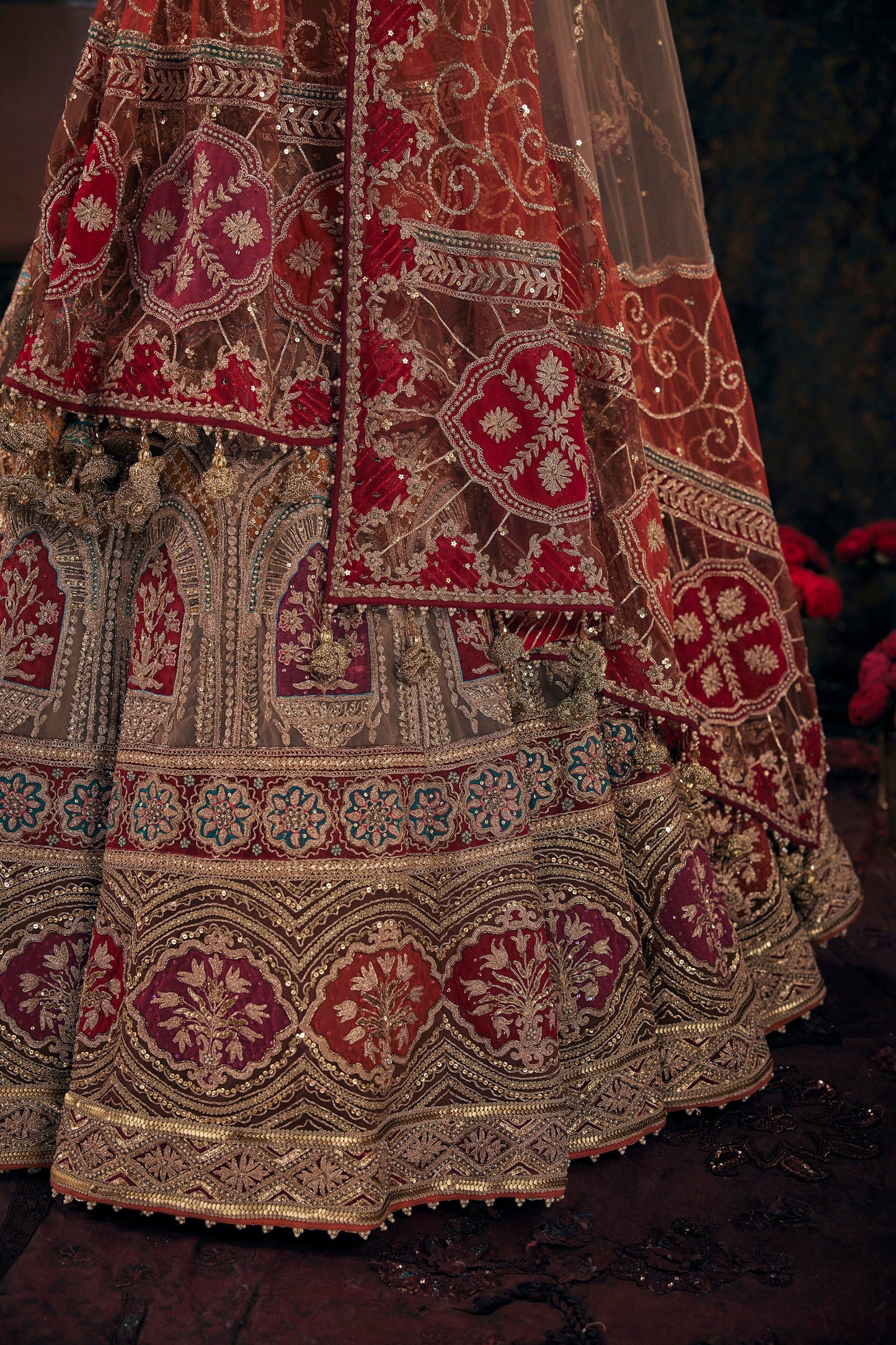 A Rose Beige Lehenga