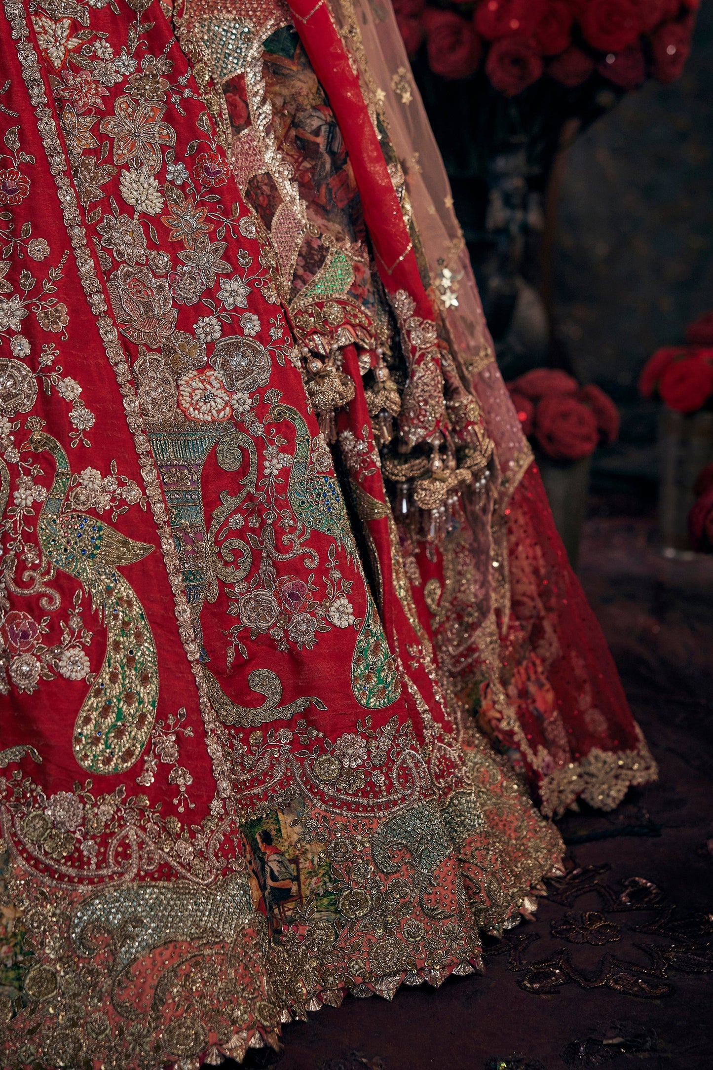 Earthy Scarlet Red Lehenga