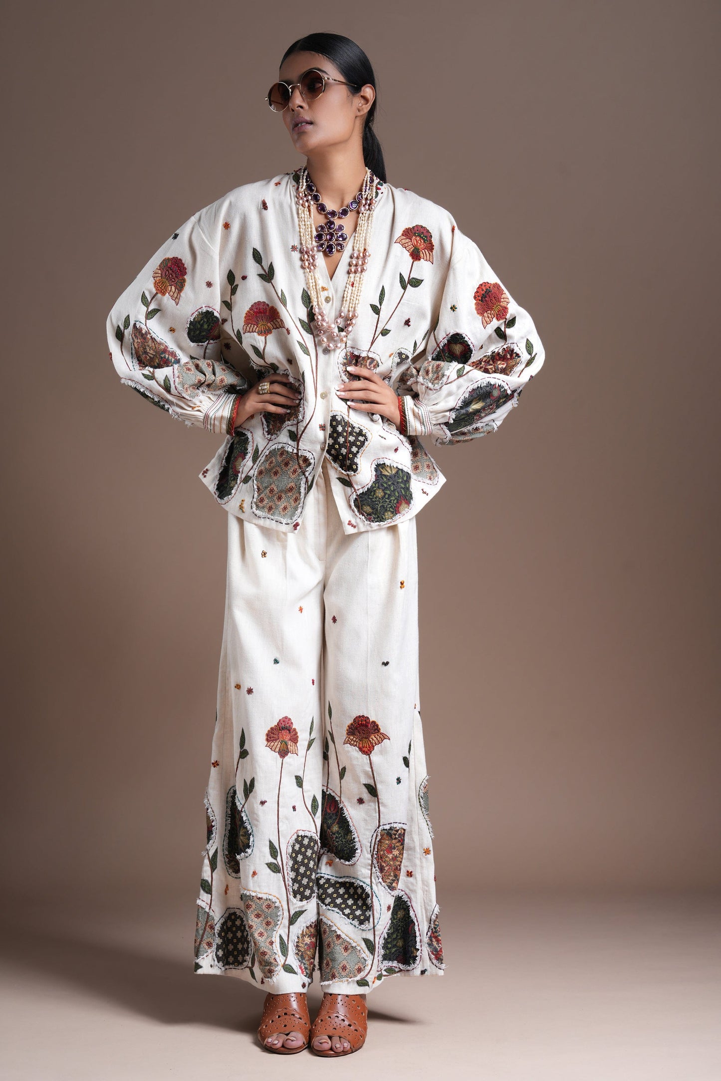 Mist Ivory Blossom Co-Ord Set