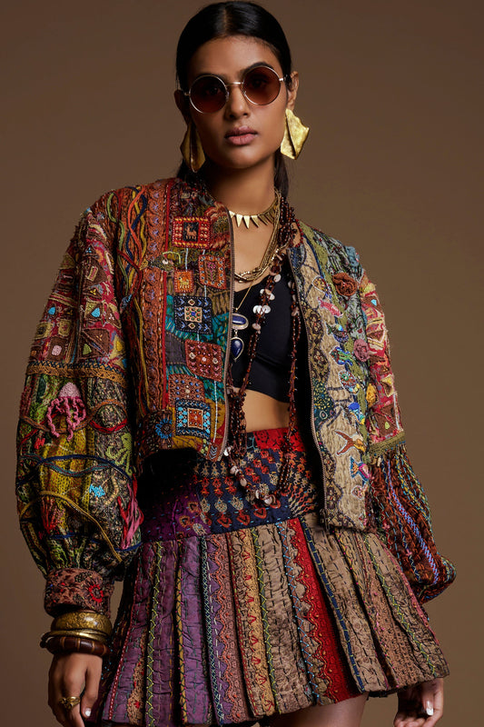 Cropped Bomber Jacket