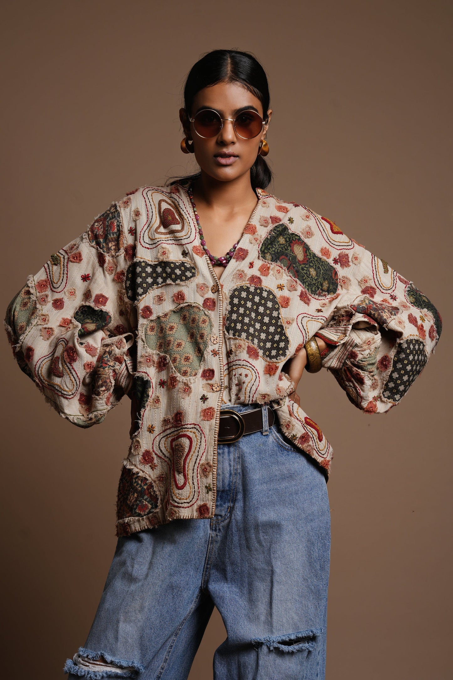 Ivory Wanderer Patchscape Shirt