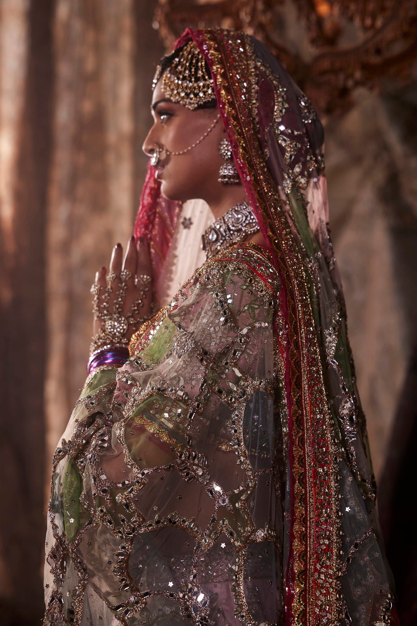 Carnation Pink Silk Lehenga