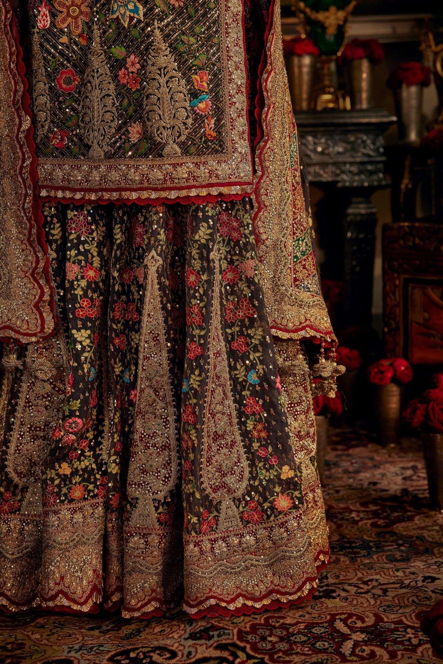 Charcoal Grey Sharara