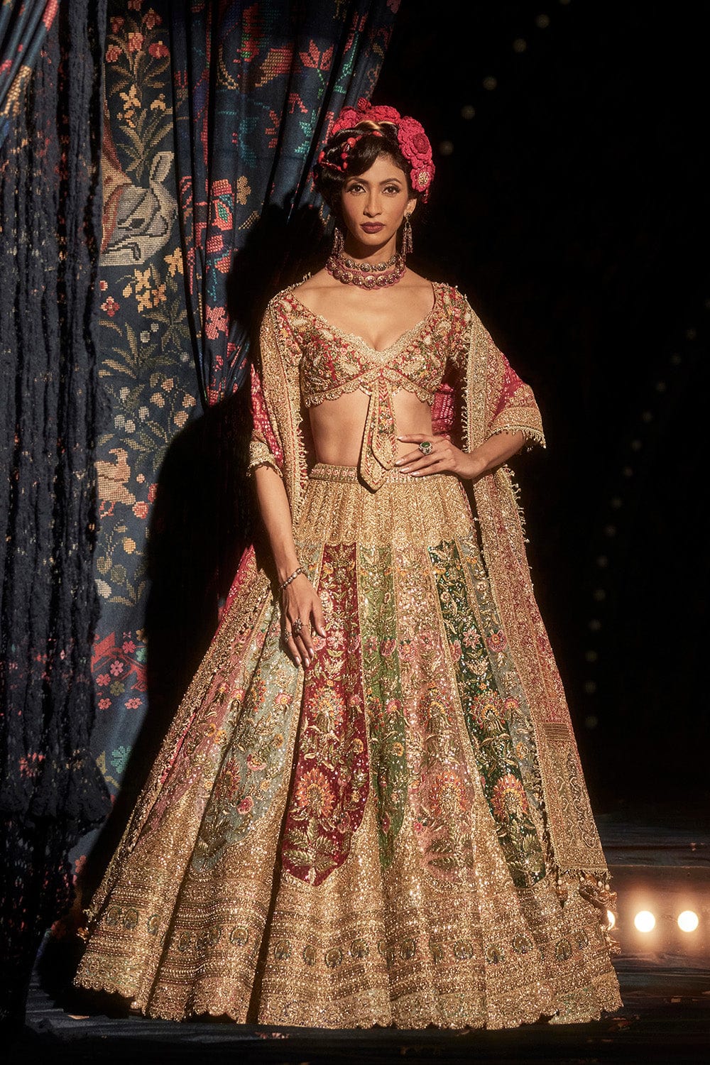 Multicolour Lehenga Set