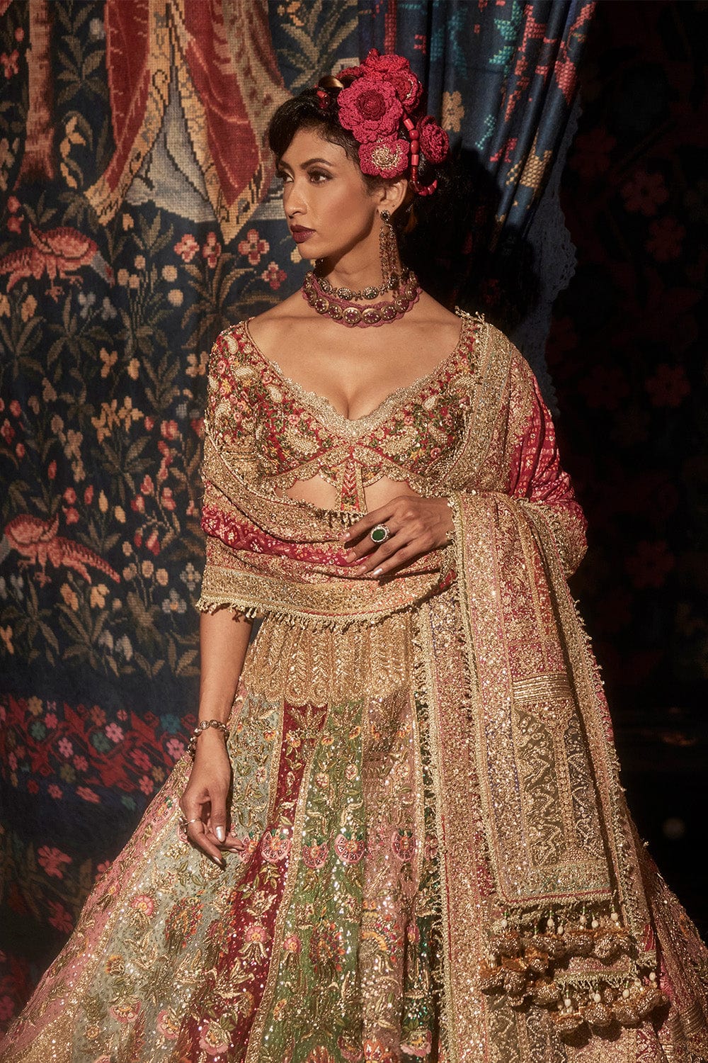 Multicolour Lehenga Set