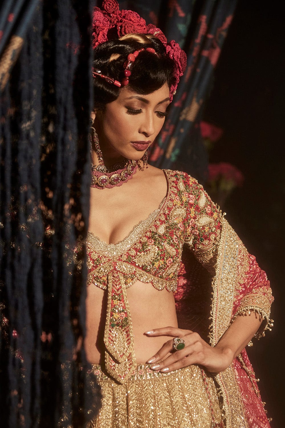 Multicolour Lehenga Set