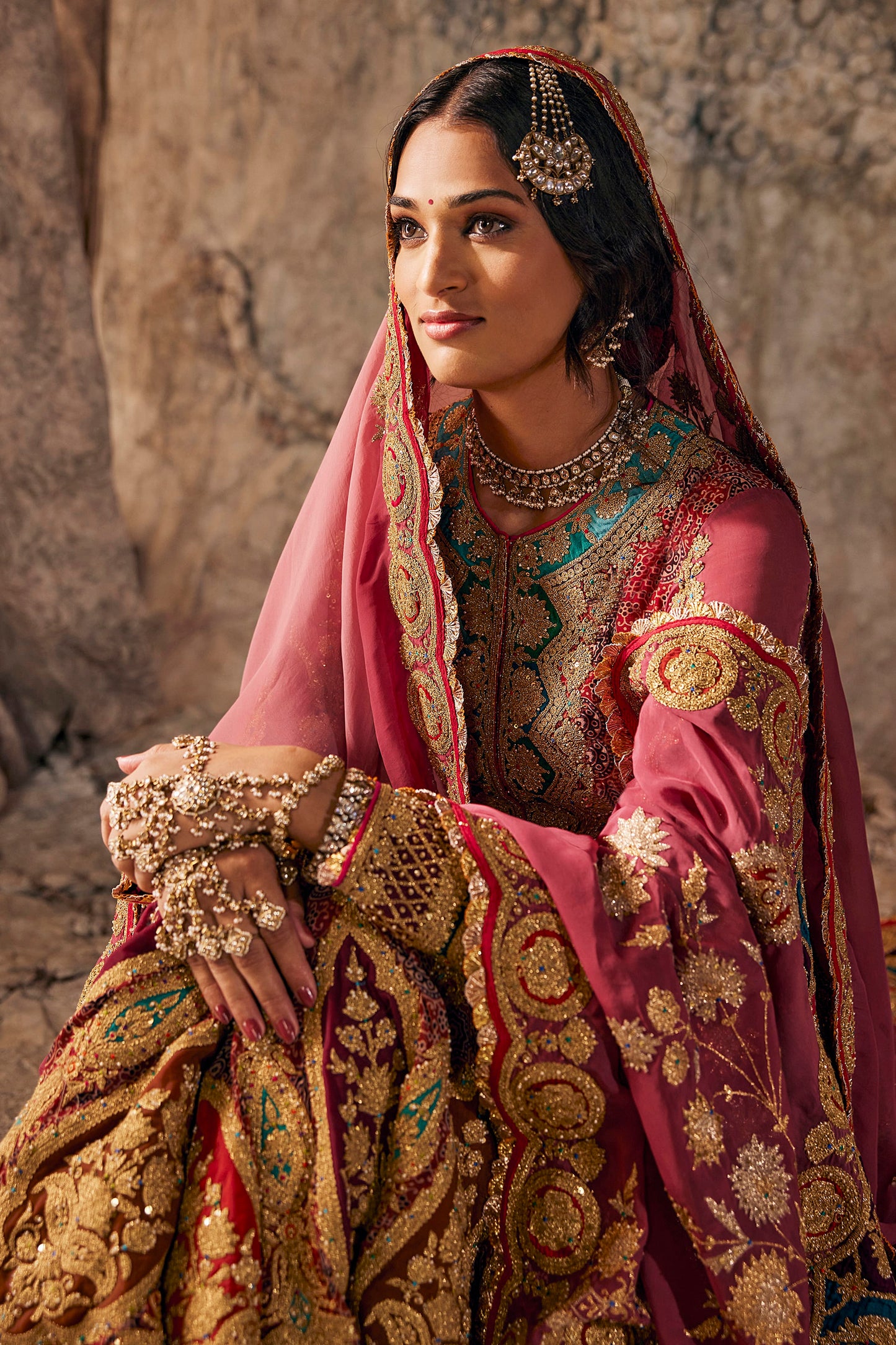 Embroidered Kurti-Gharara Set
