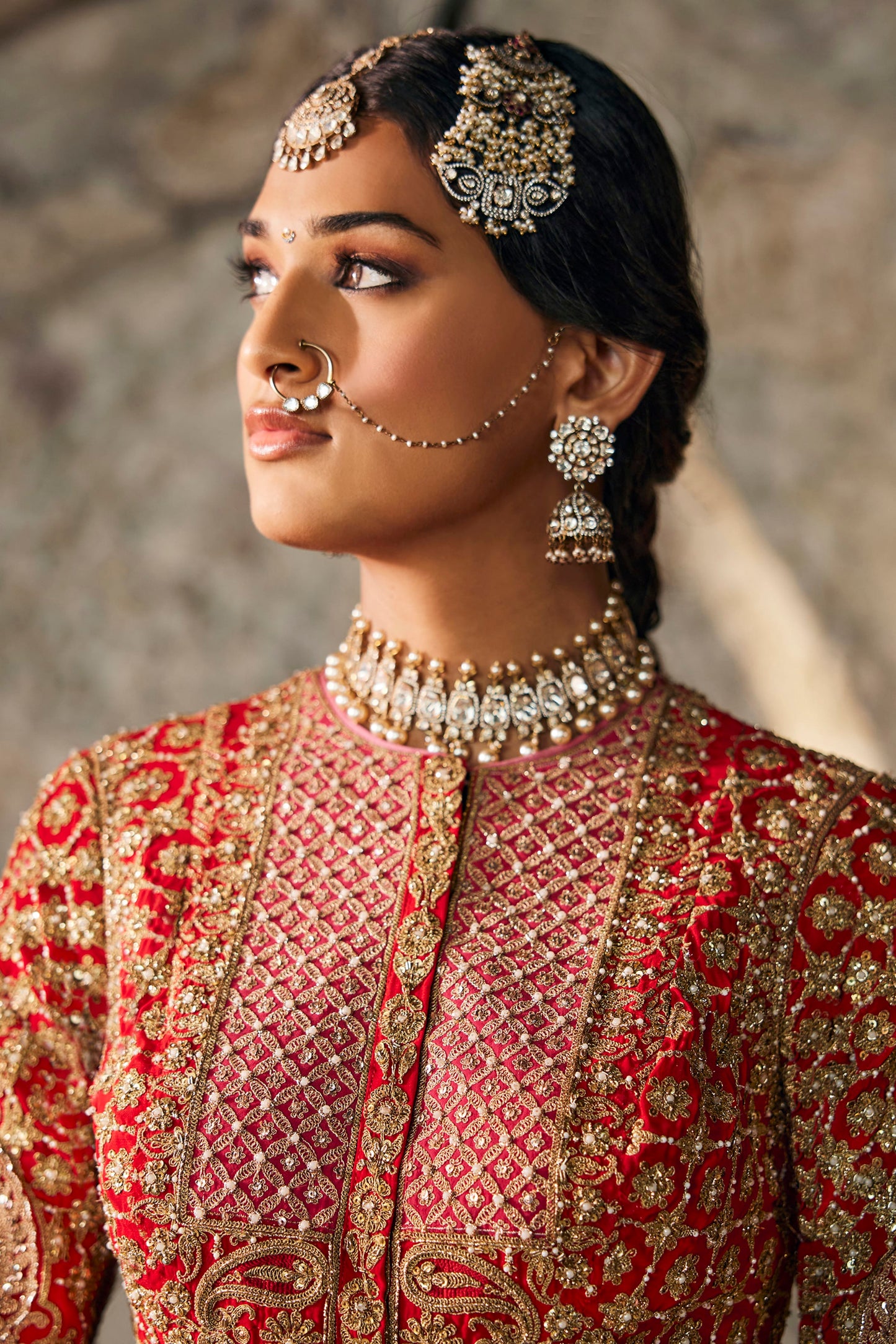 Deep Crimson Kurti-Sharara Set