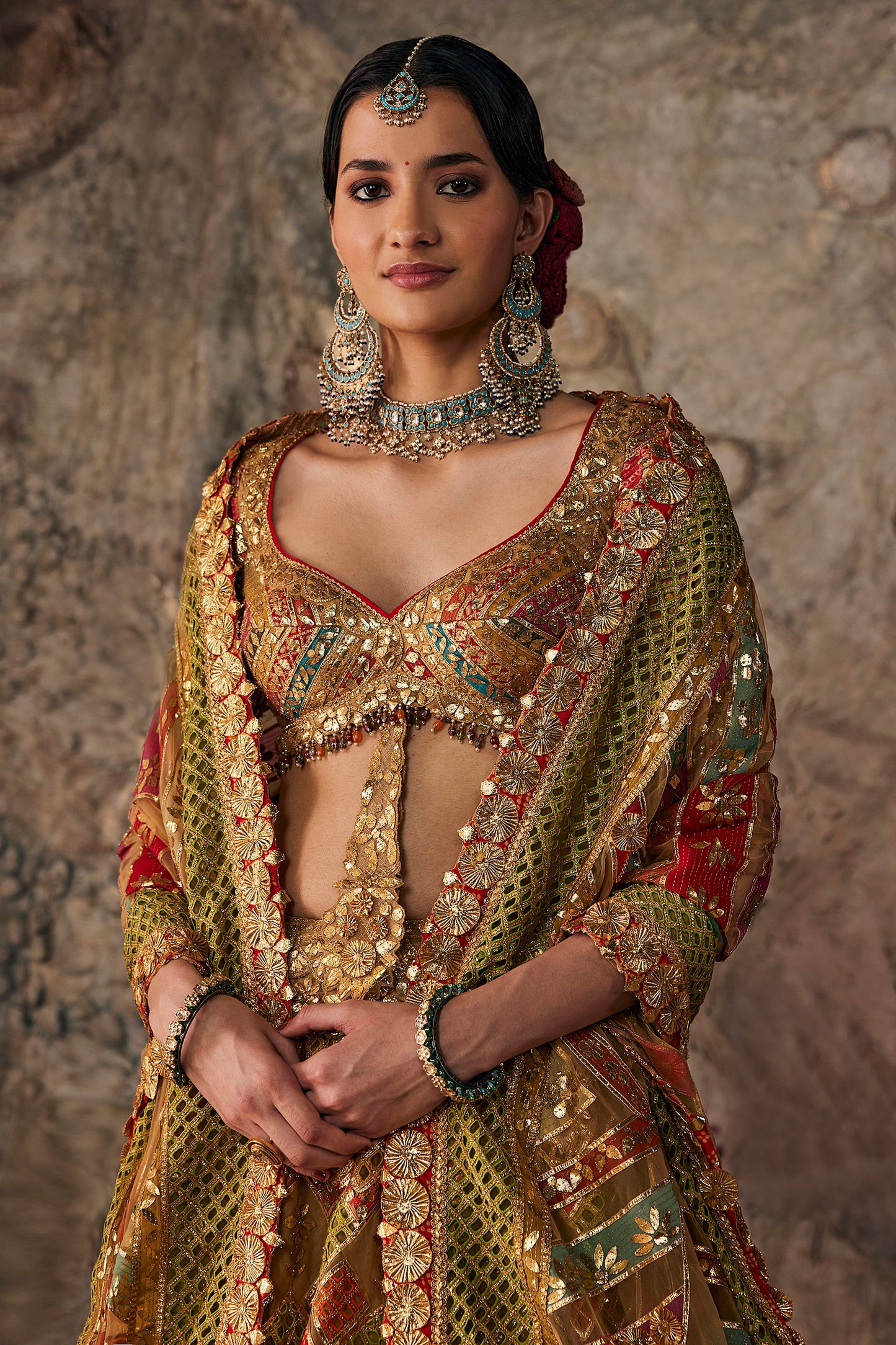 Multi-Hued Gota Lehenga Set