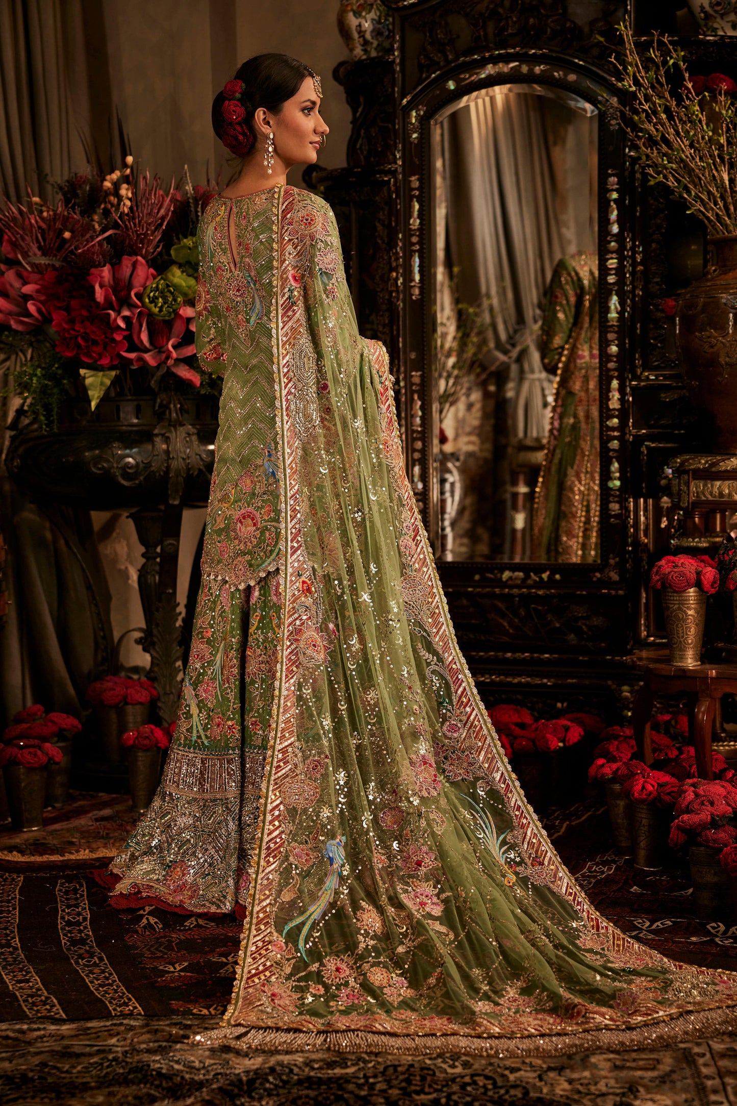 A Seafoam Green Kurti-Sharara