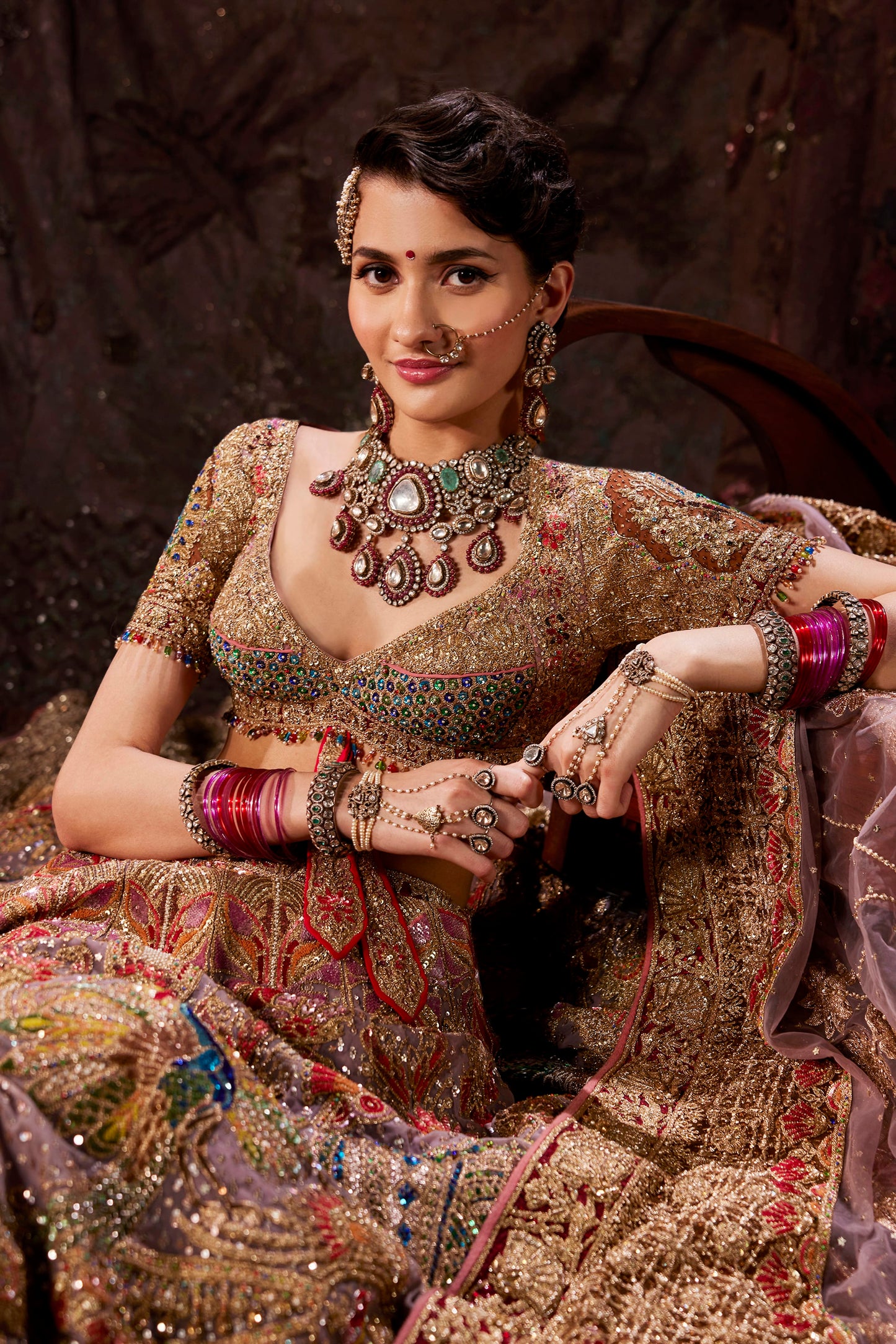 Blush Pink Tulle Lehenga