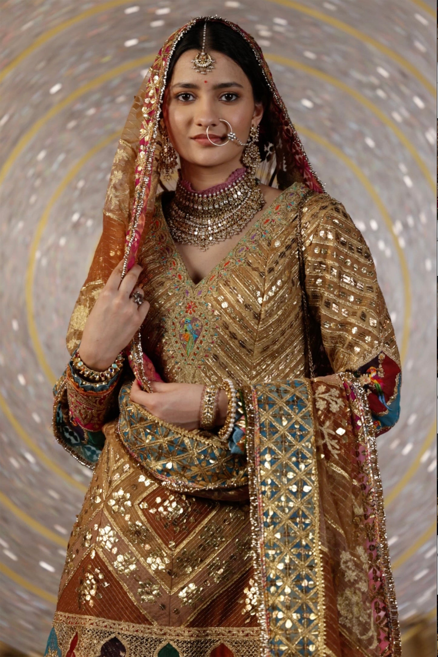 Burnished Gold Gharara Set