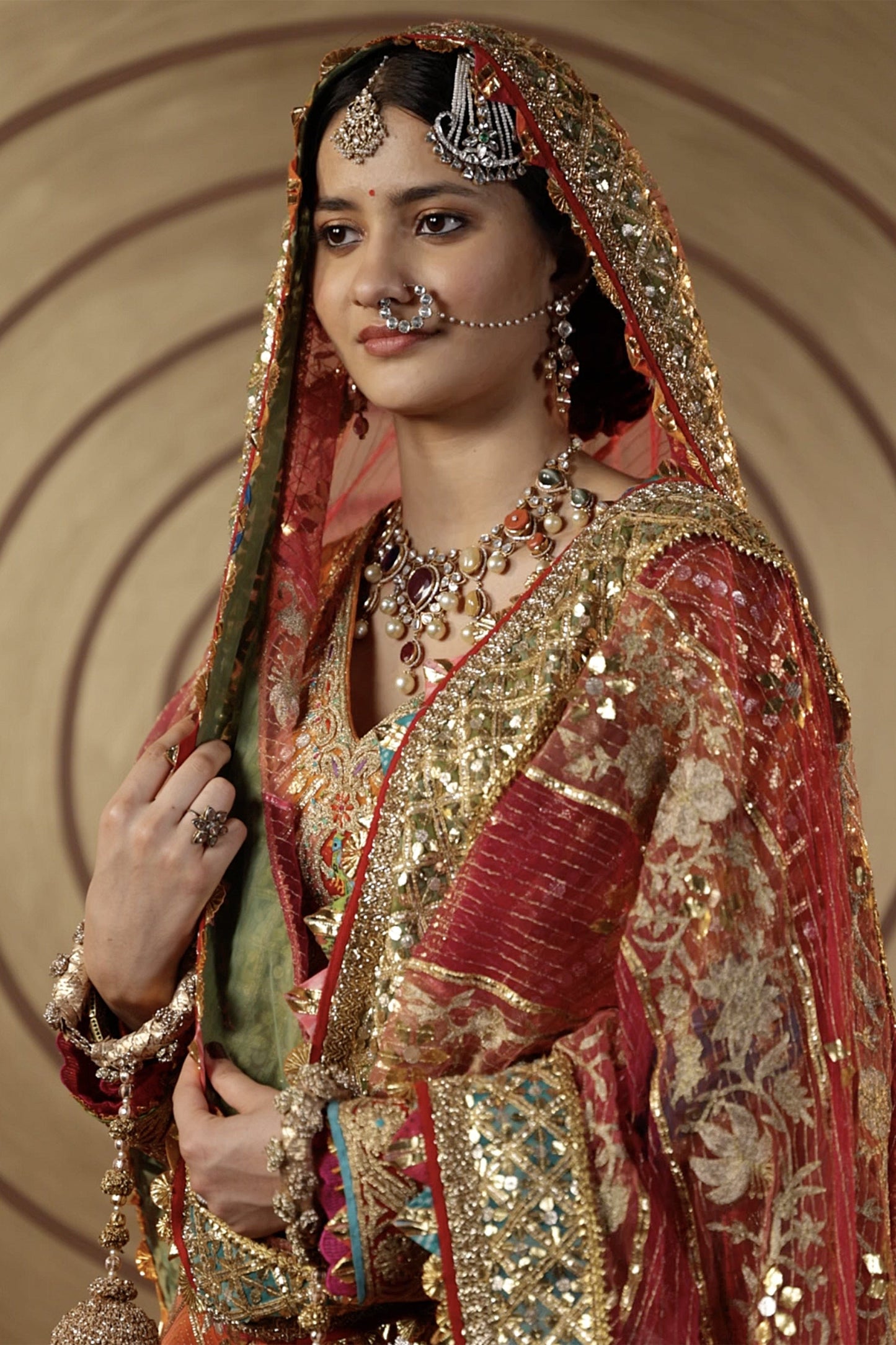 Multicolour Gota Gharara Set