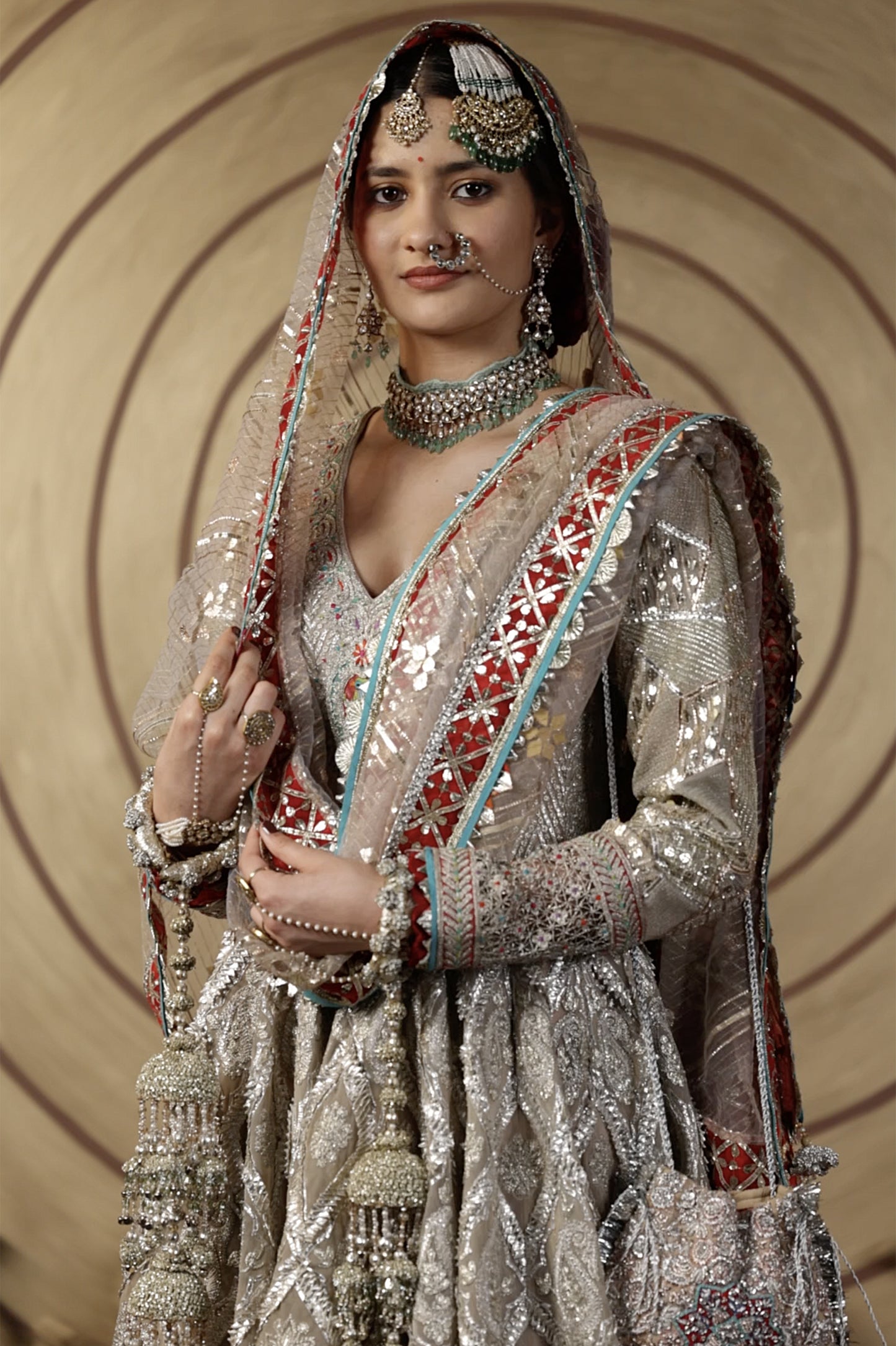 Silver Gota Kalidar Set