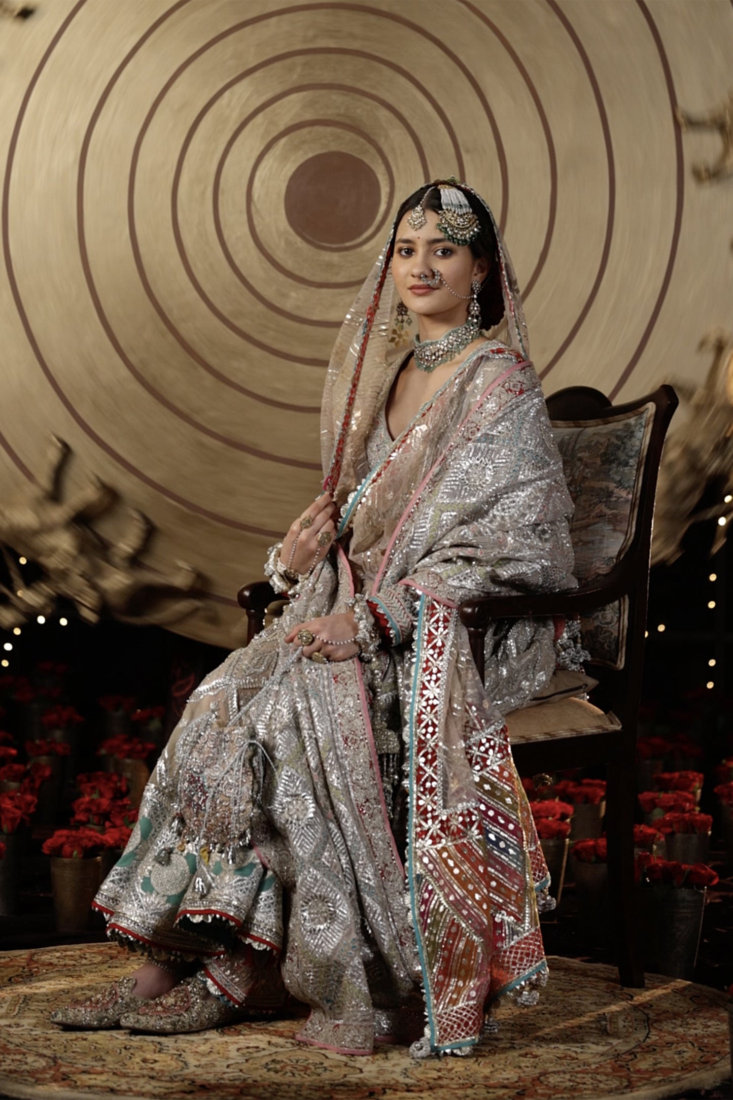 Silver Gota Kalidar Set