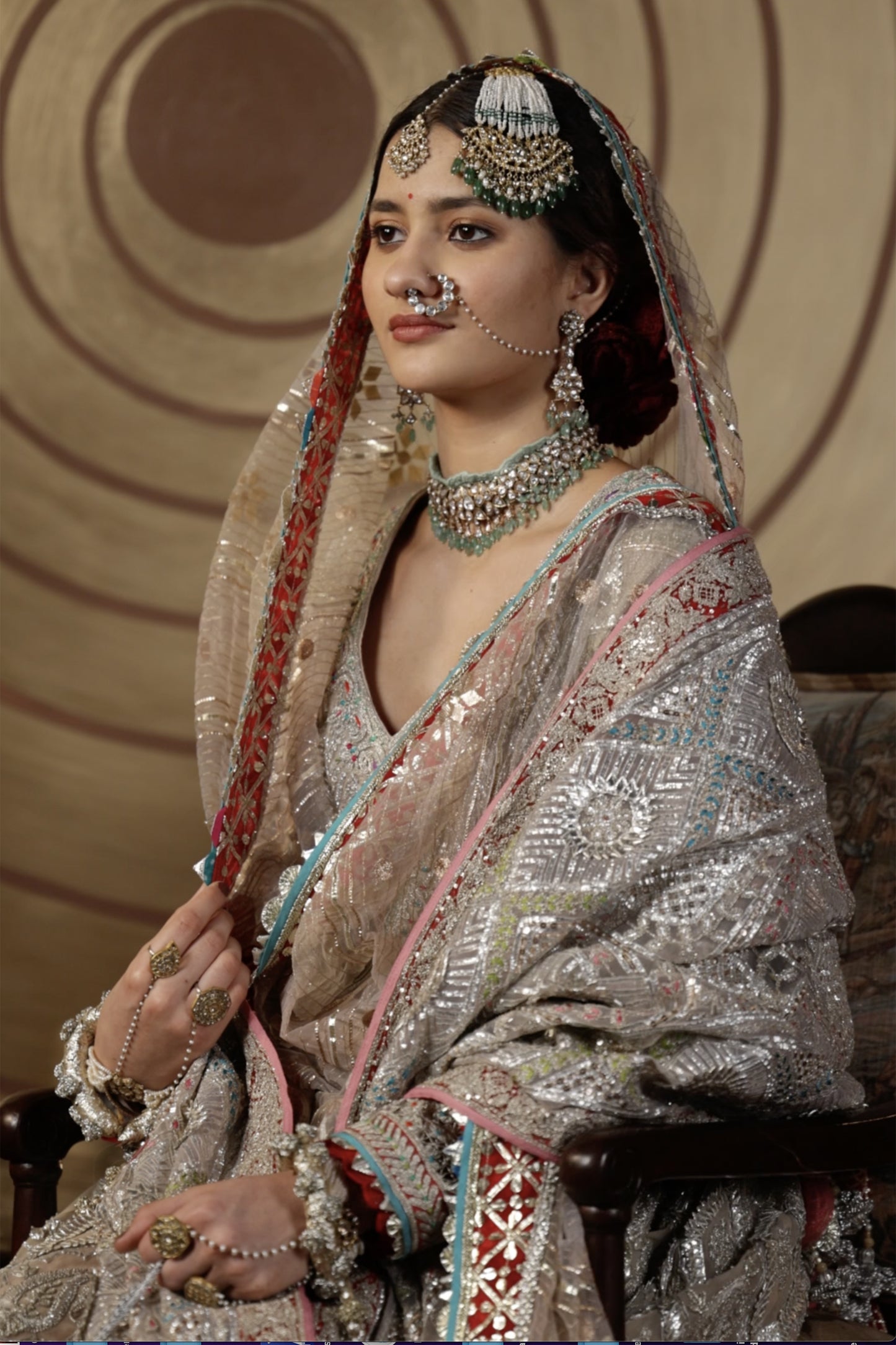 Silver Gota Kalidar Set