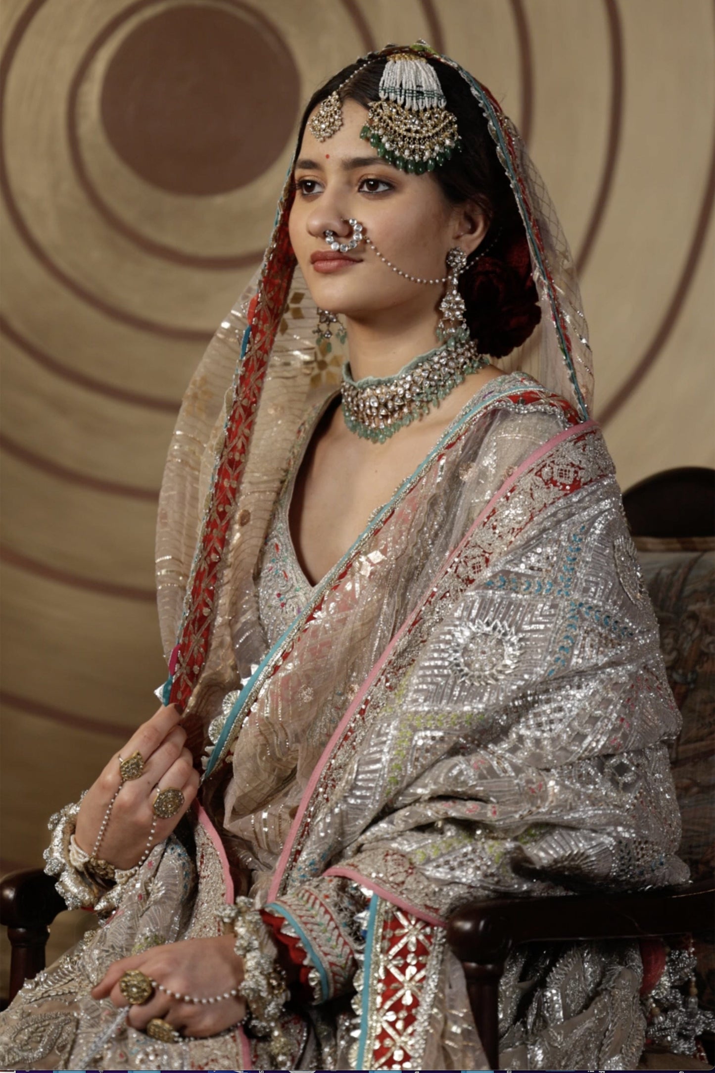 Silver Gota Kalidar Set