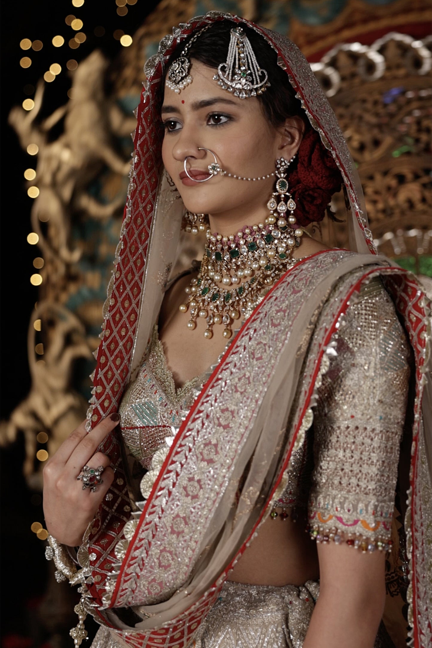 Silver Gota Lehenga Set