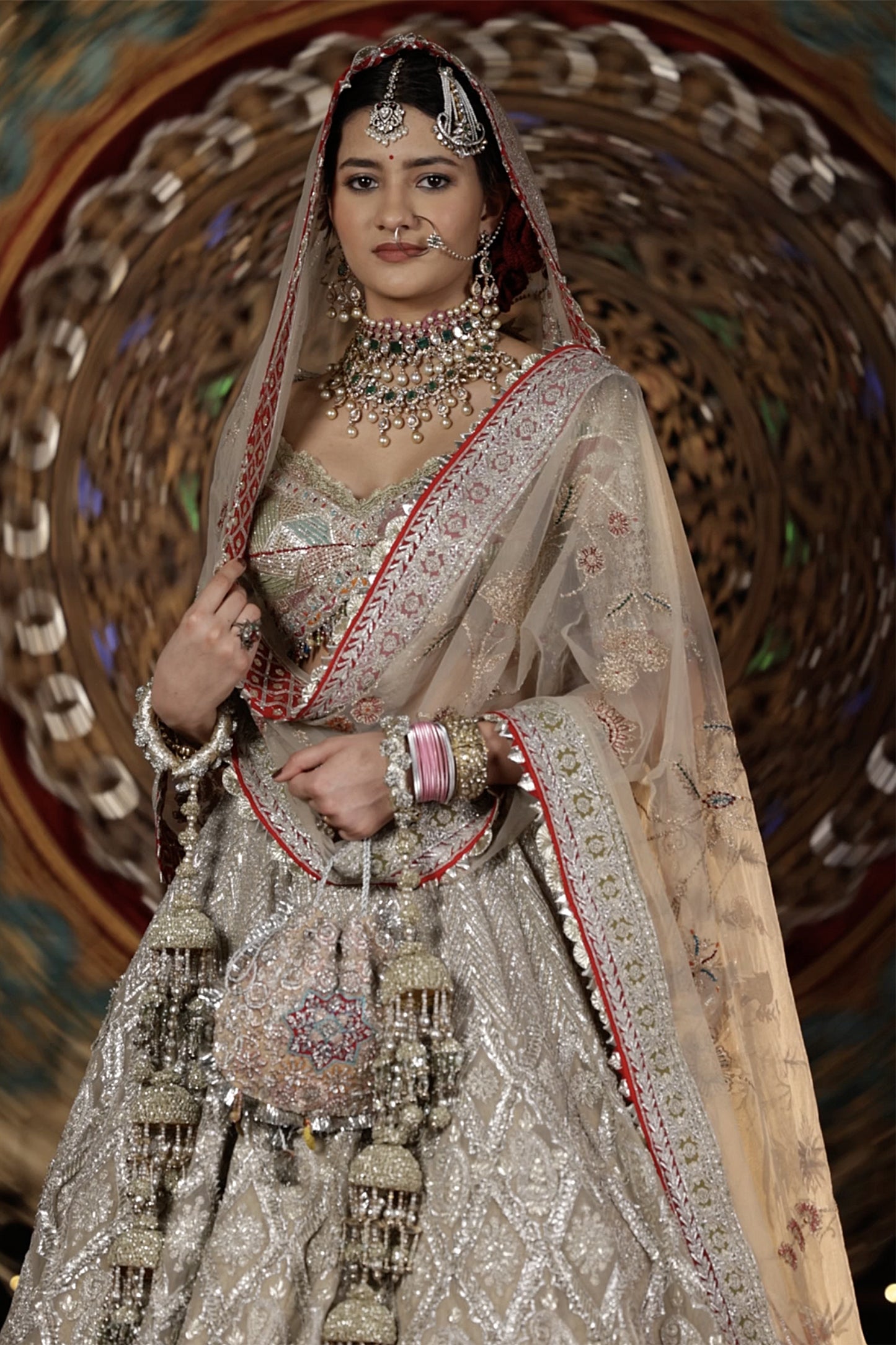 Silver Gota Lehenga Set