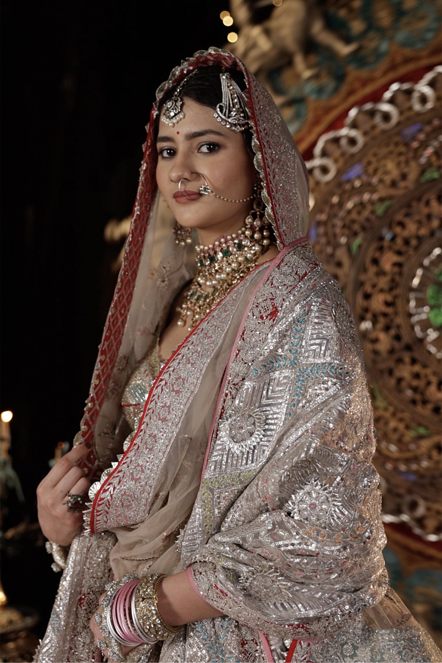 Silver Gota Lehenga Set