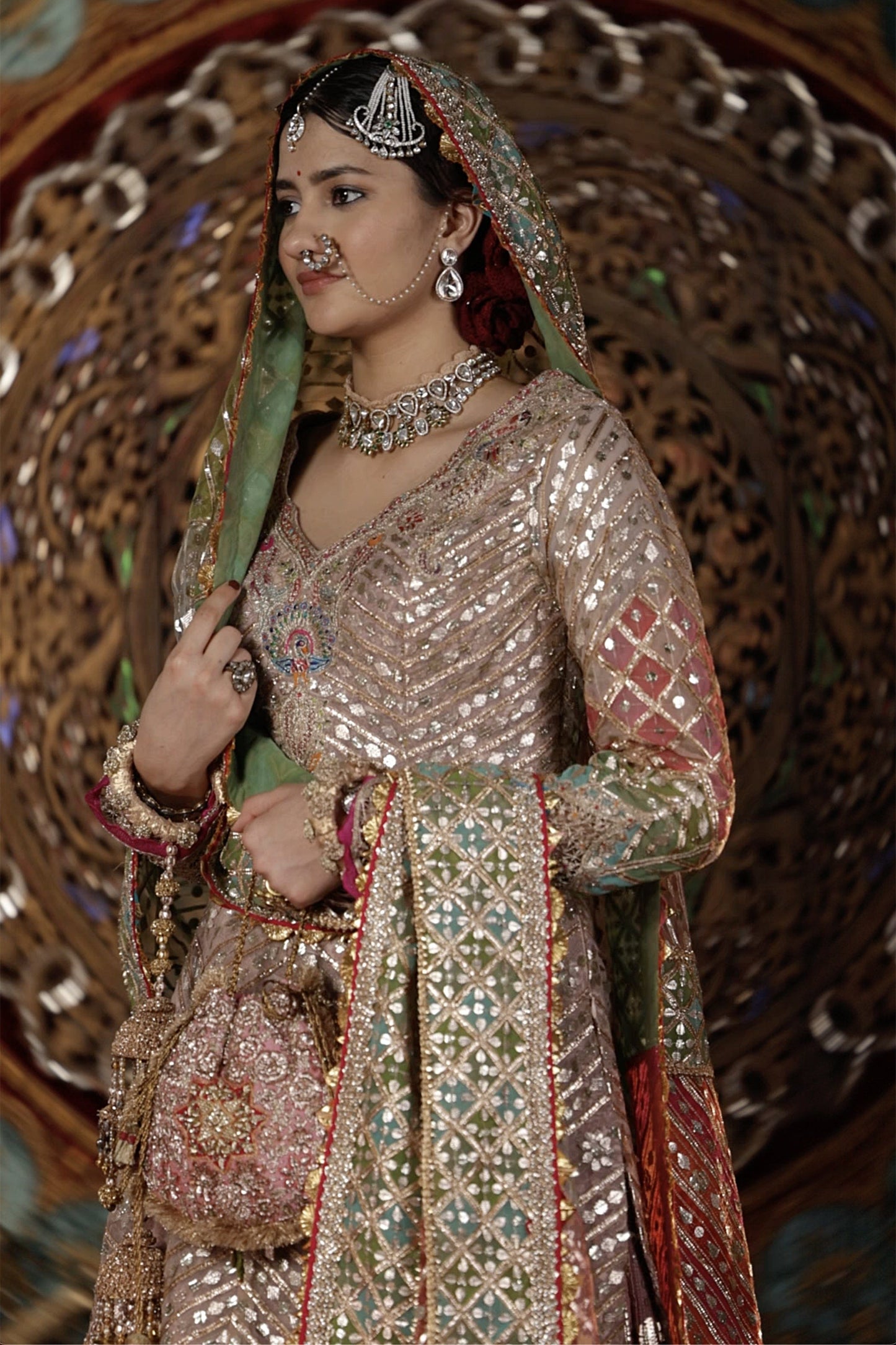 Ashes of Rose Gota Sharara set