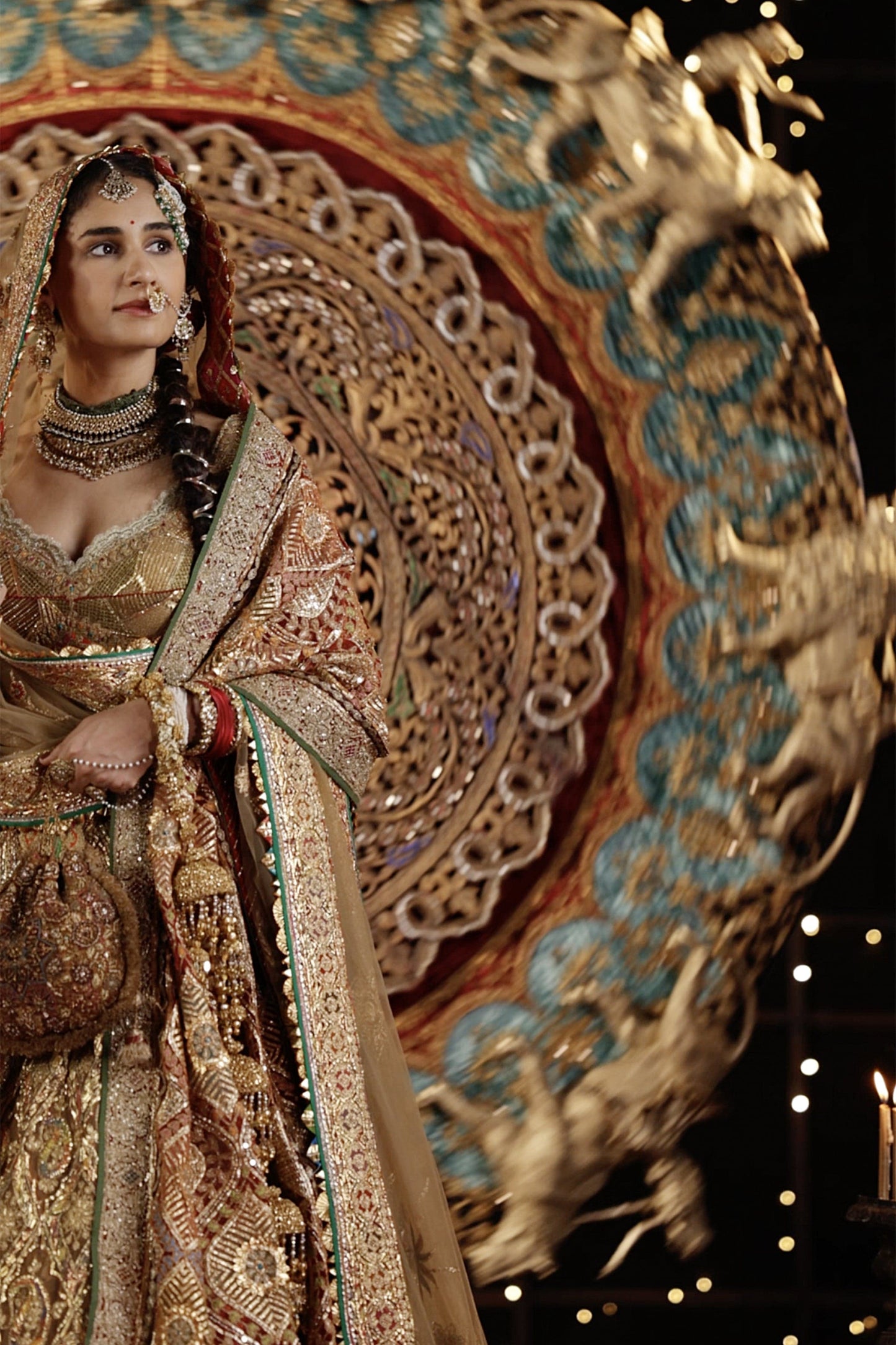 Burnished Gold Gota Lehenga Set