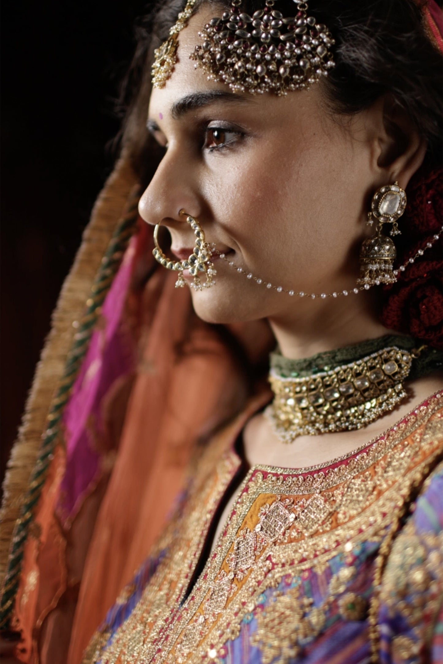 Lilac Leheriya Kurta Salwar