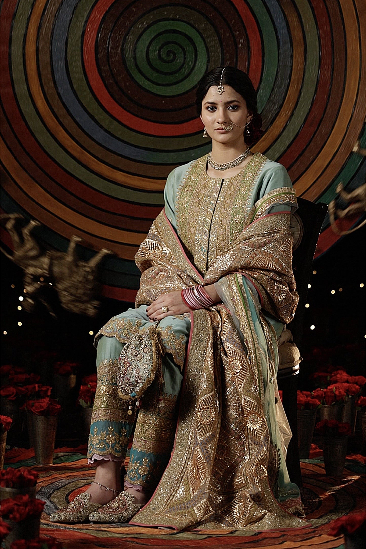 Pale Blue Silk Kurta