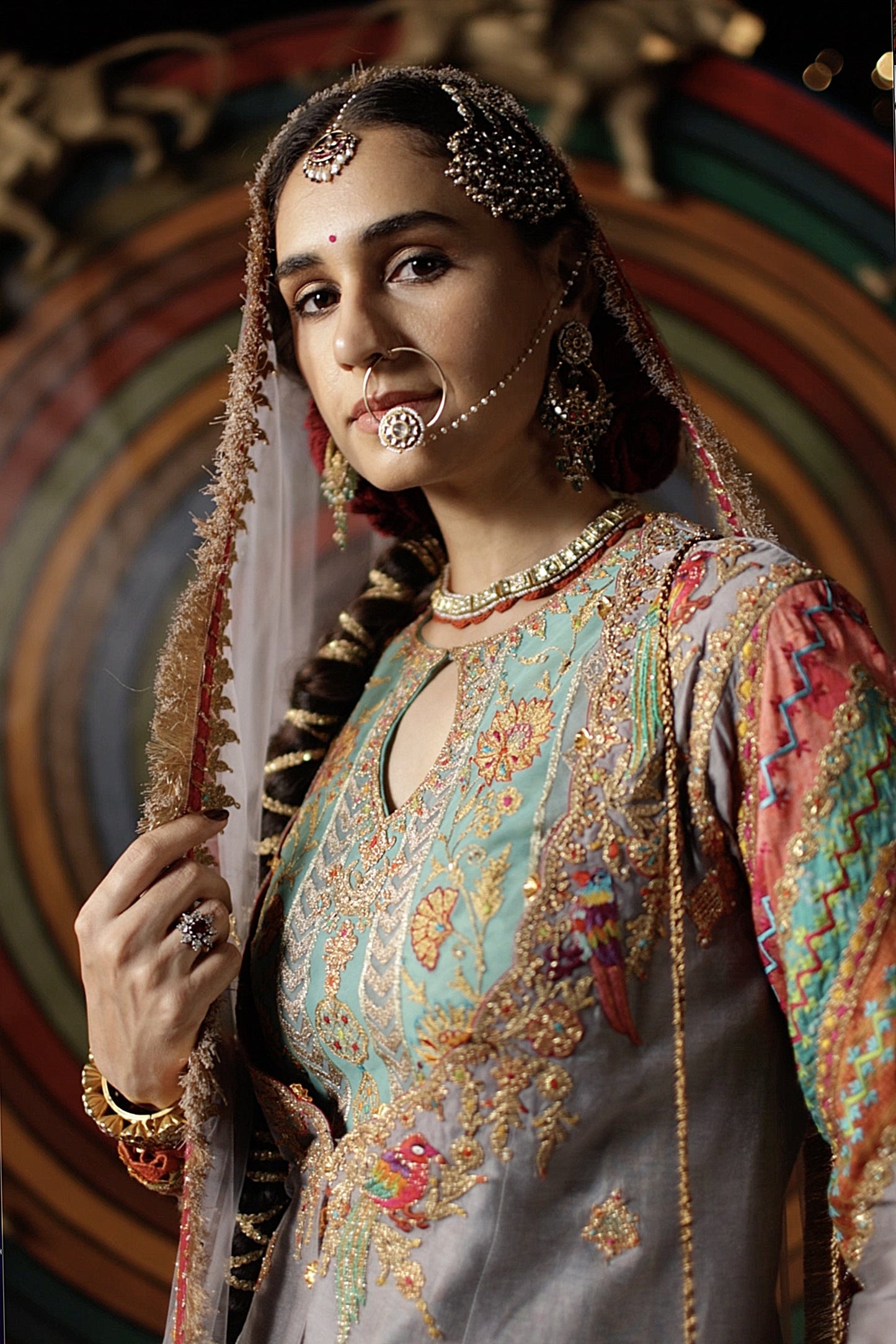 Dove Grey Gharara Set