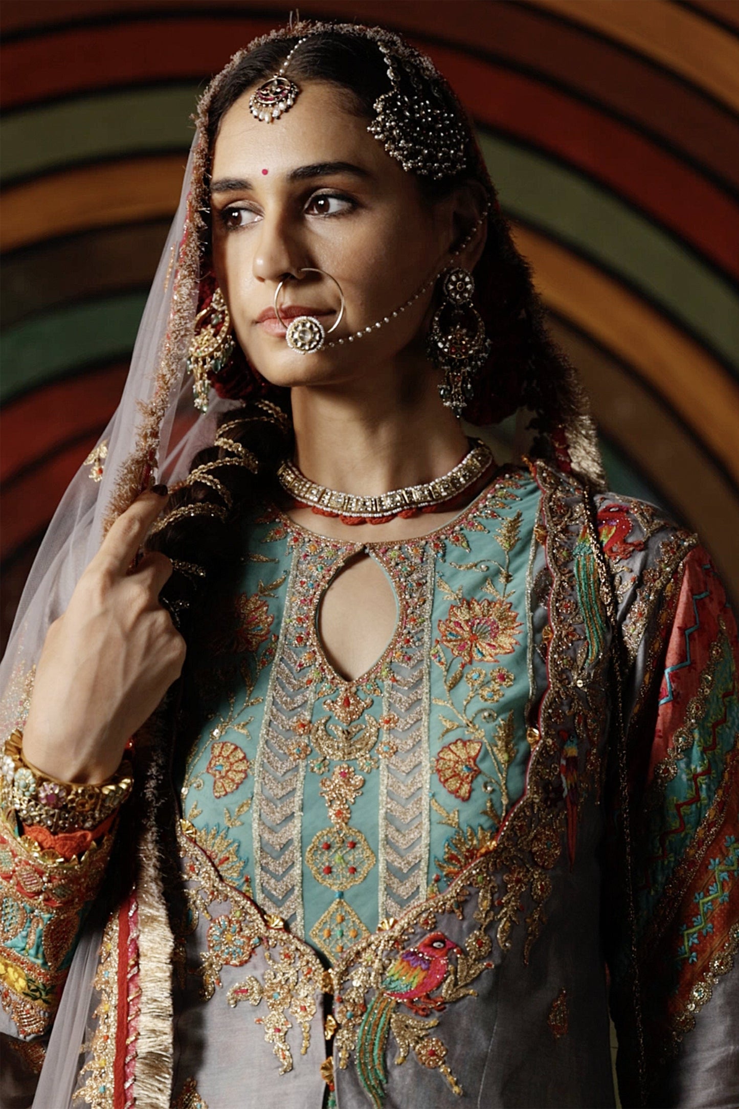 Dove Grey Gharara Set