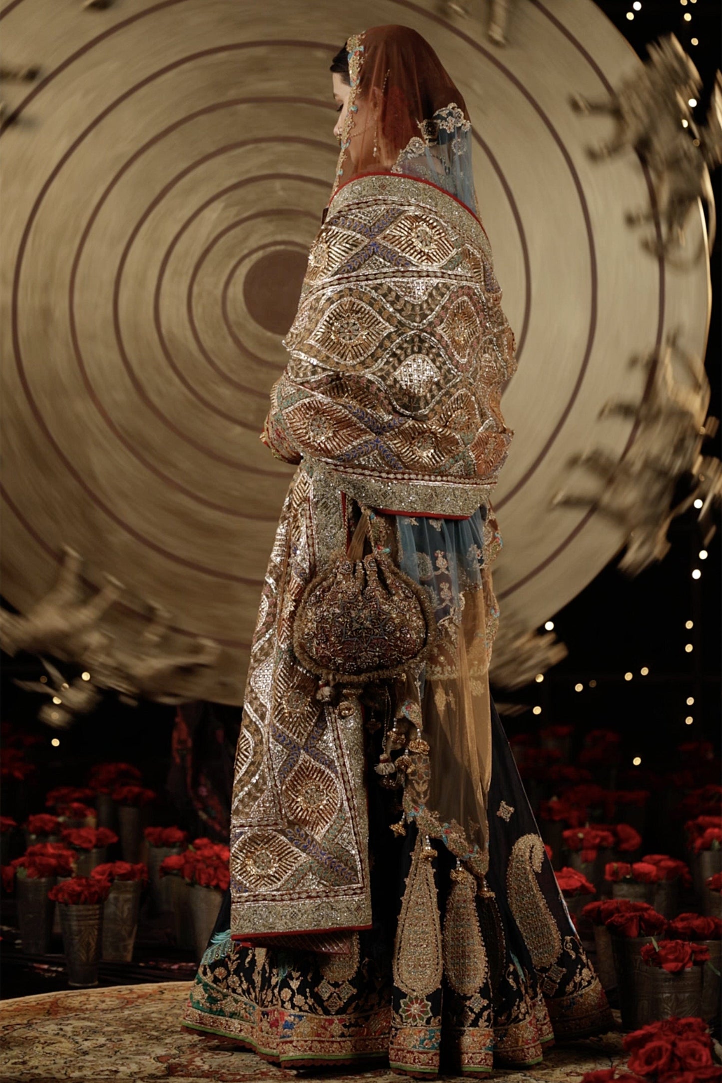 Inky Black Sharara Set