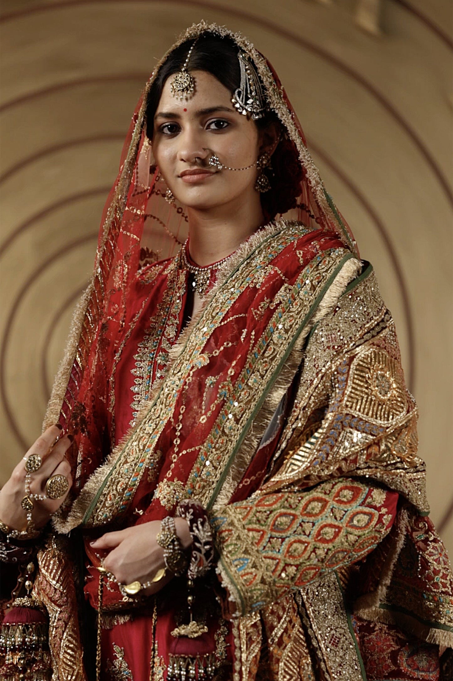 Rani Pink Tulle Kalidar Kurta Set