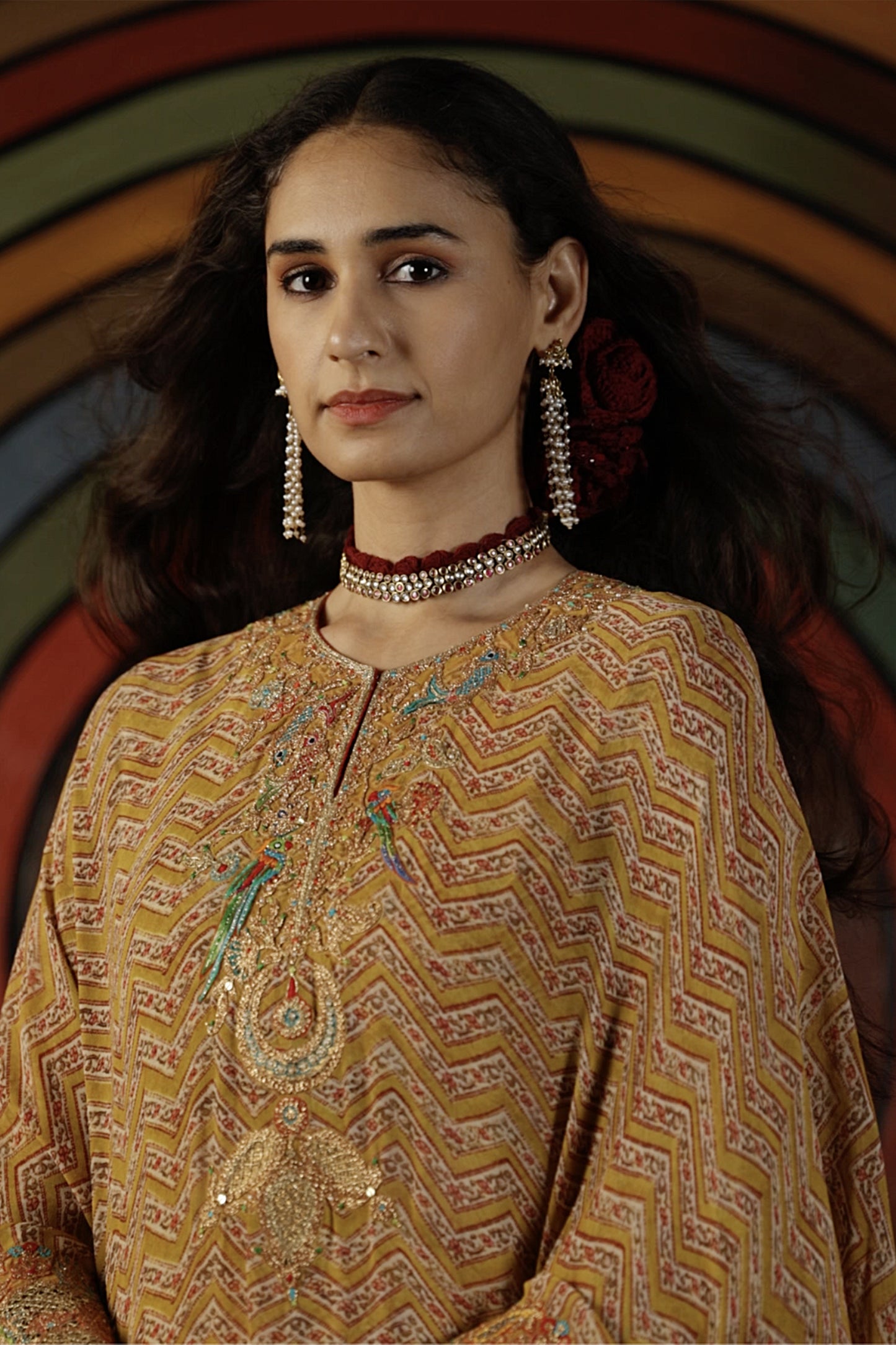 Mustard Capelet & Sharara