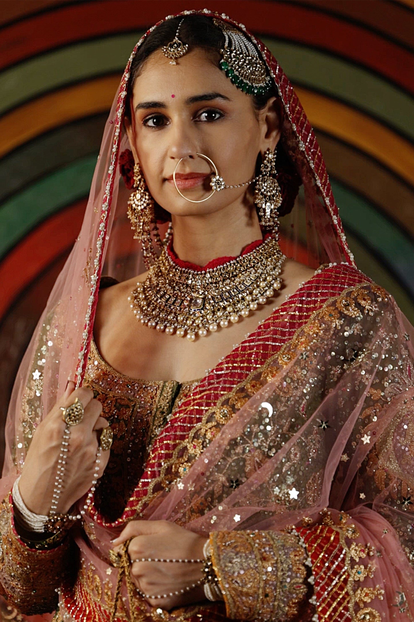 Earthy Green Sharara Set