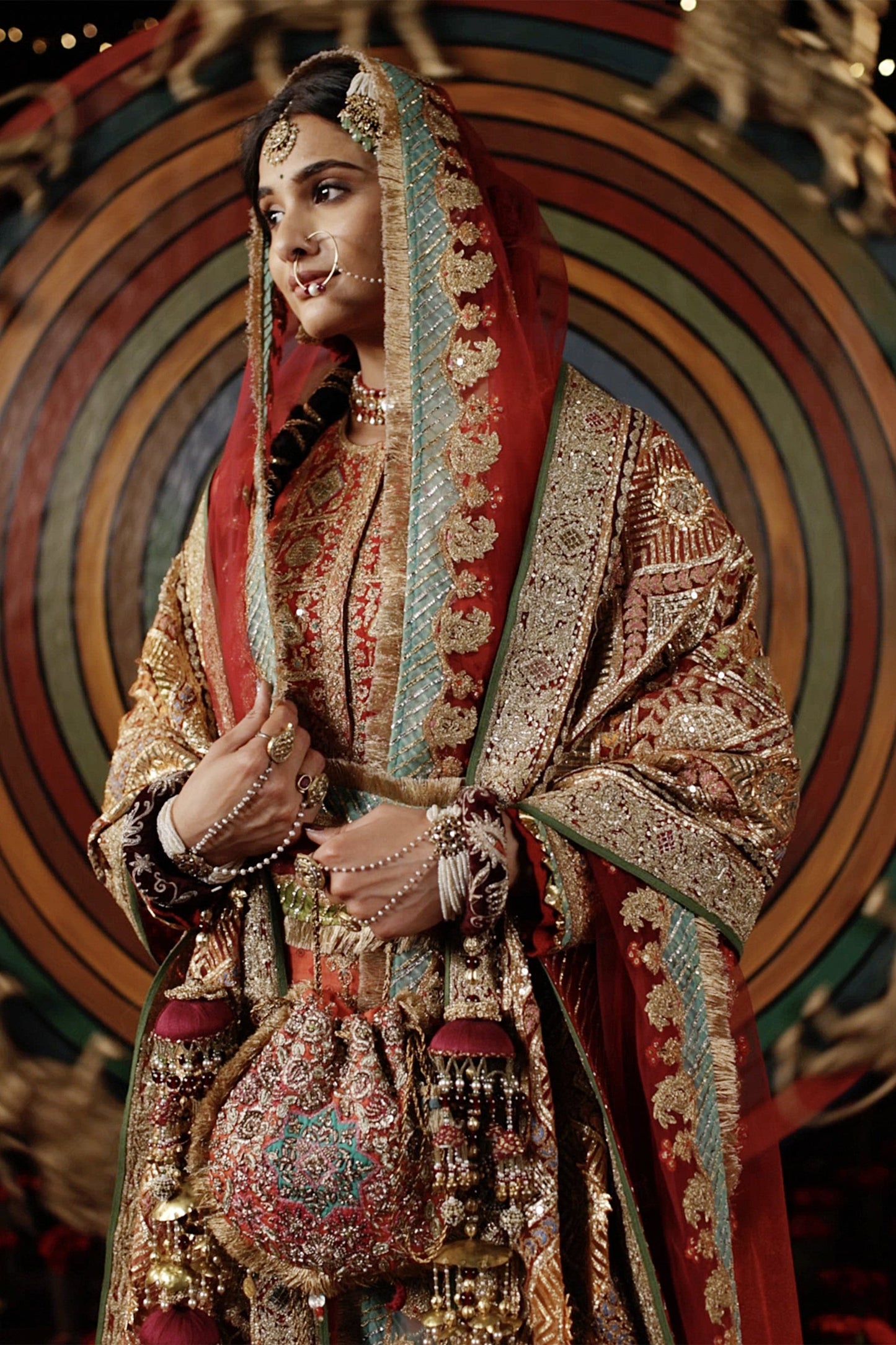 Pink Leheriya Kurti & Gharara Set