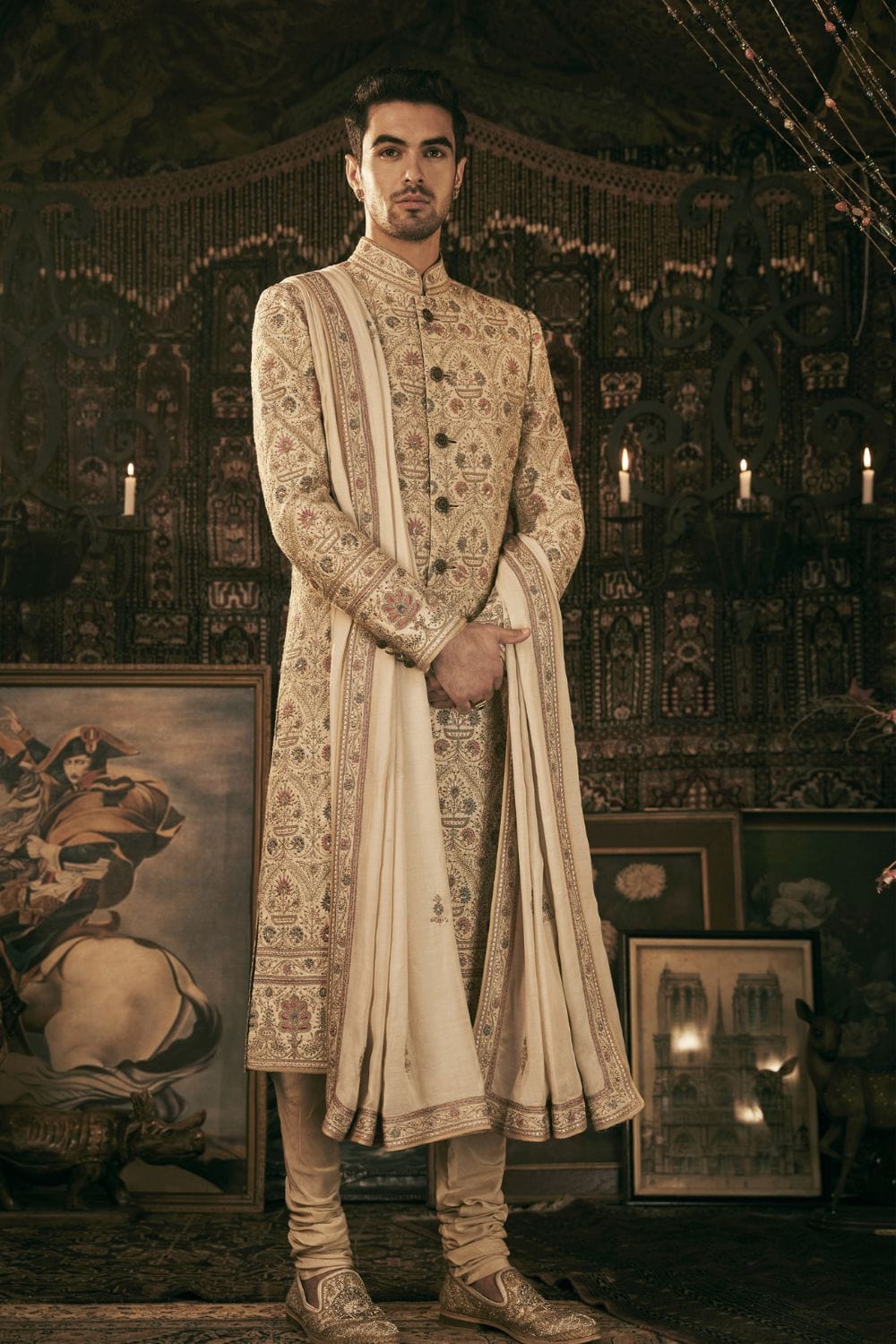 Ivory Sherwani Set