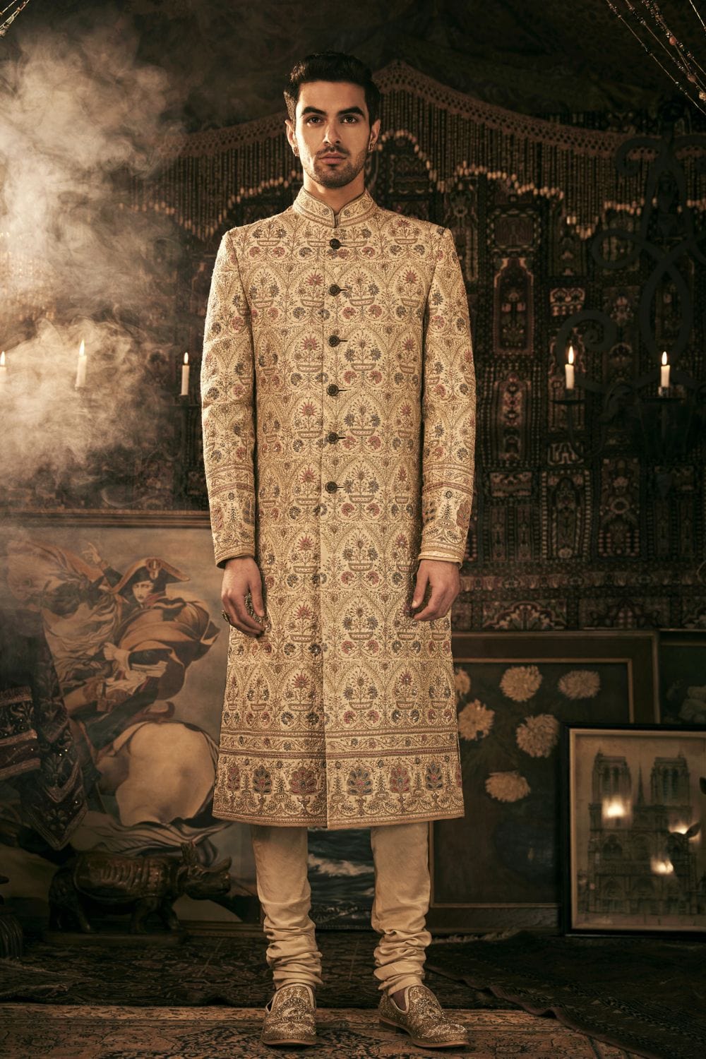 Ivory Sherwani Set