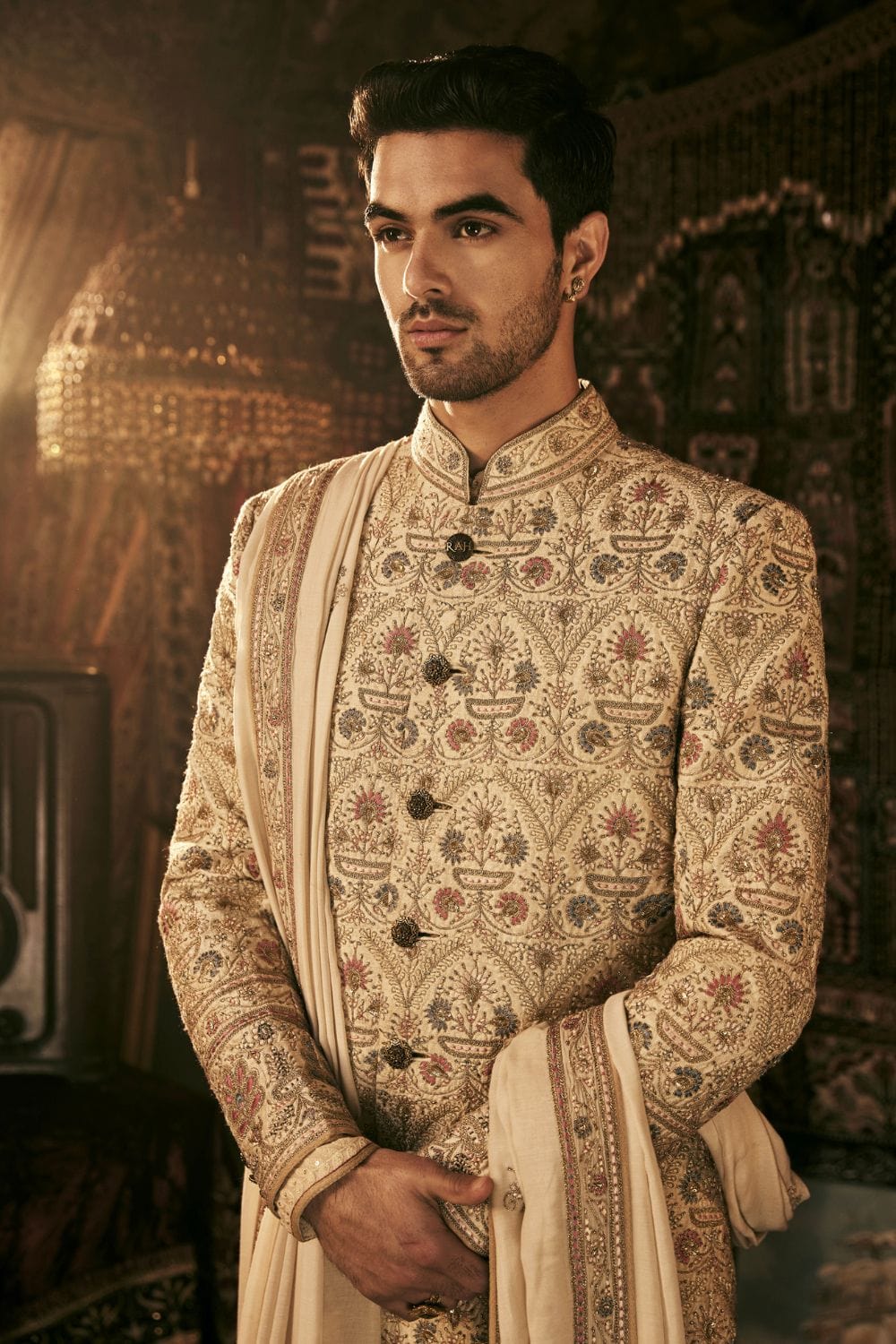 Ivory Sherwani Set