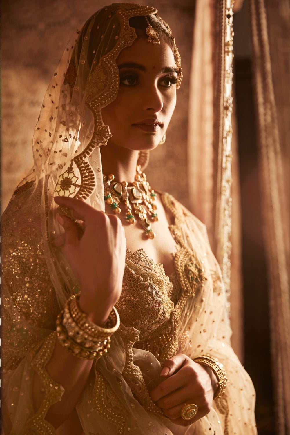 Pale ivory Lehenga Set