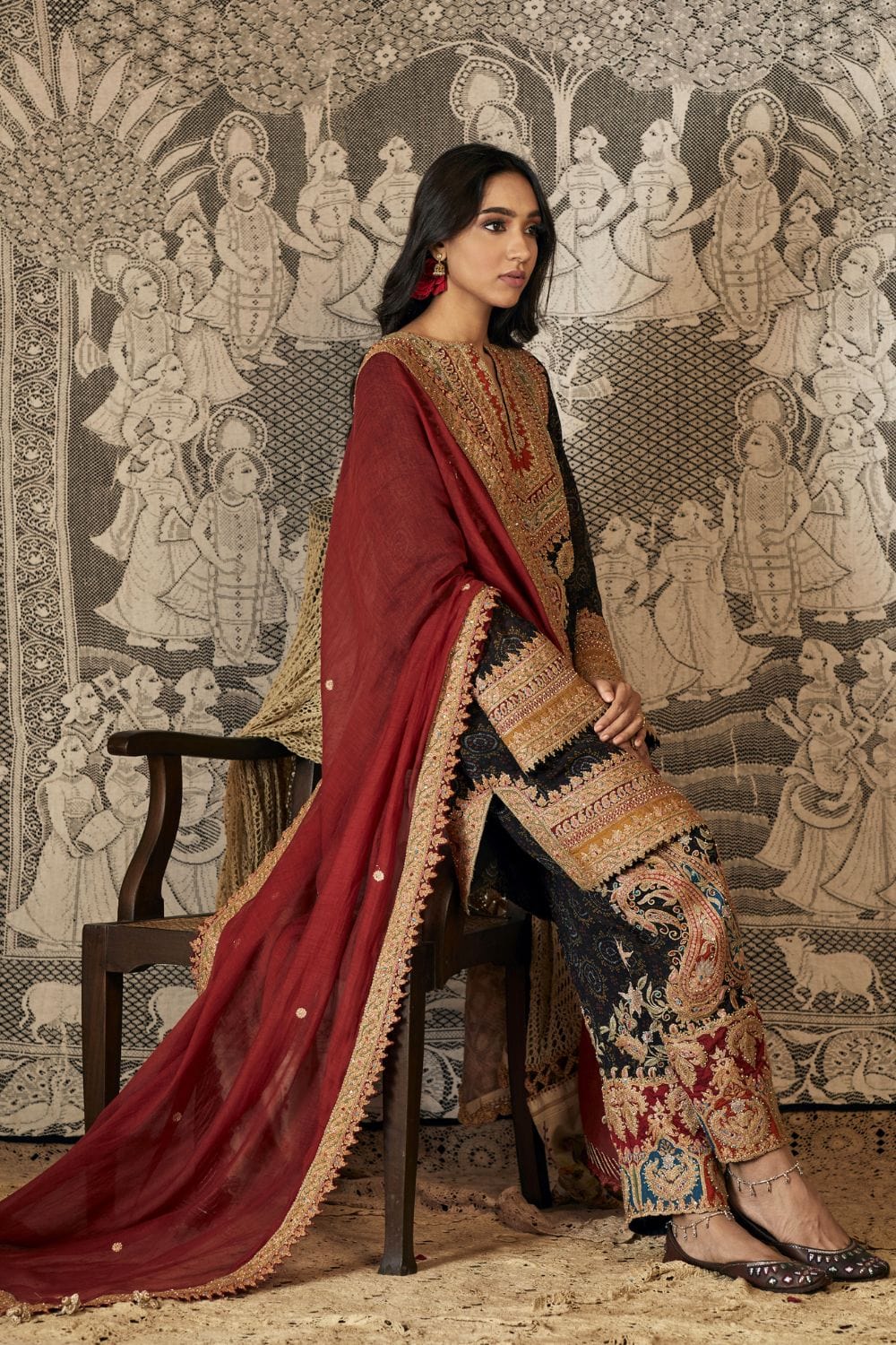 Black kurta set