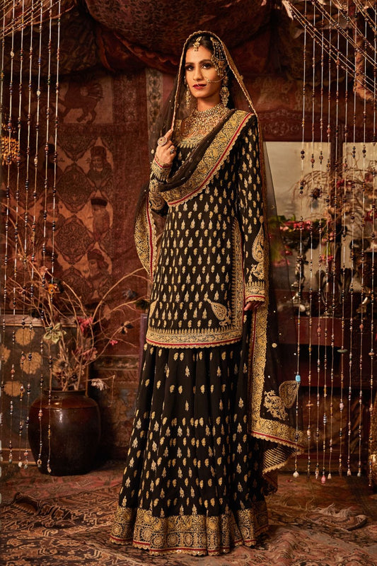 Black Sharara Set