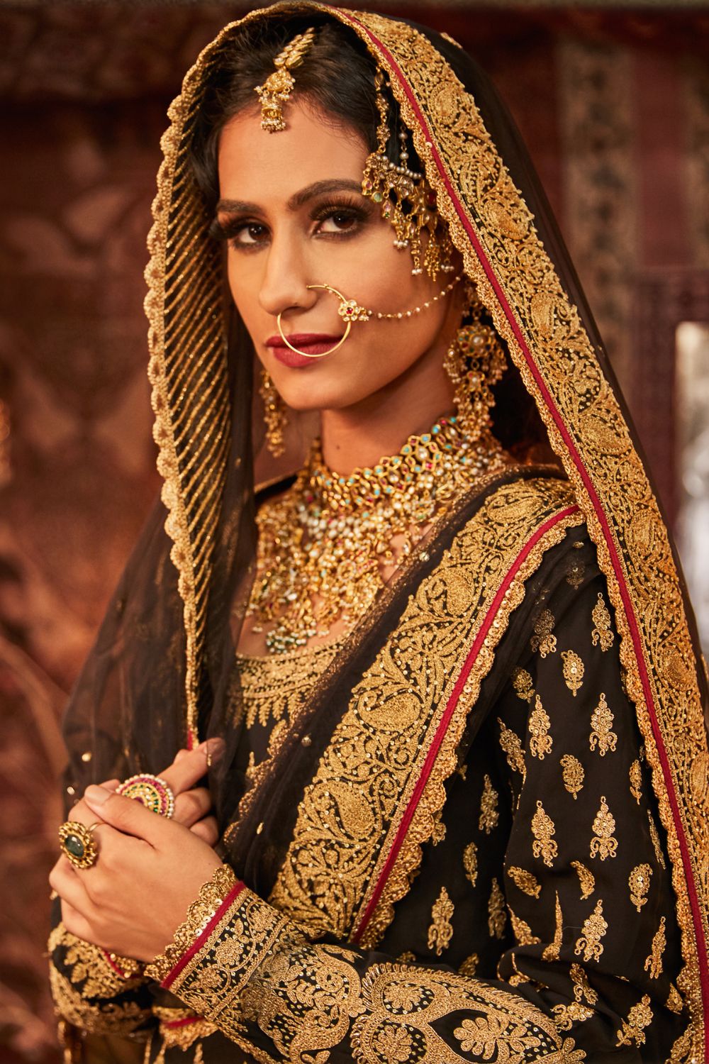Black Sharara Set