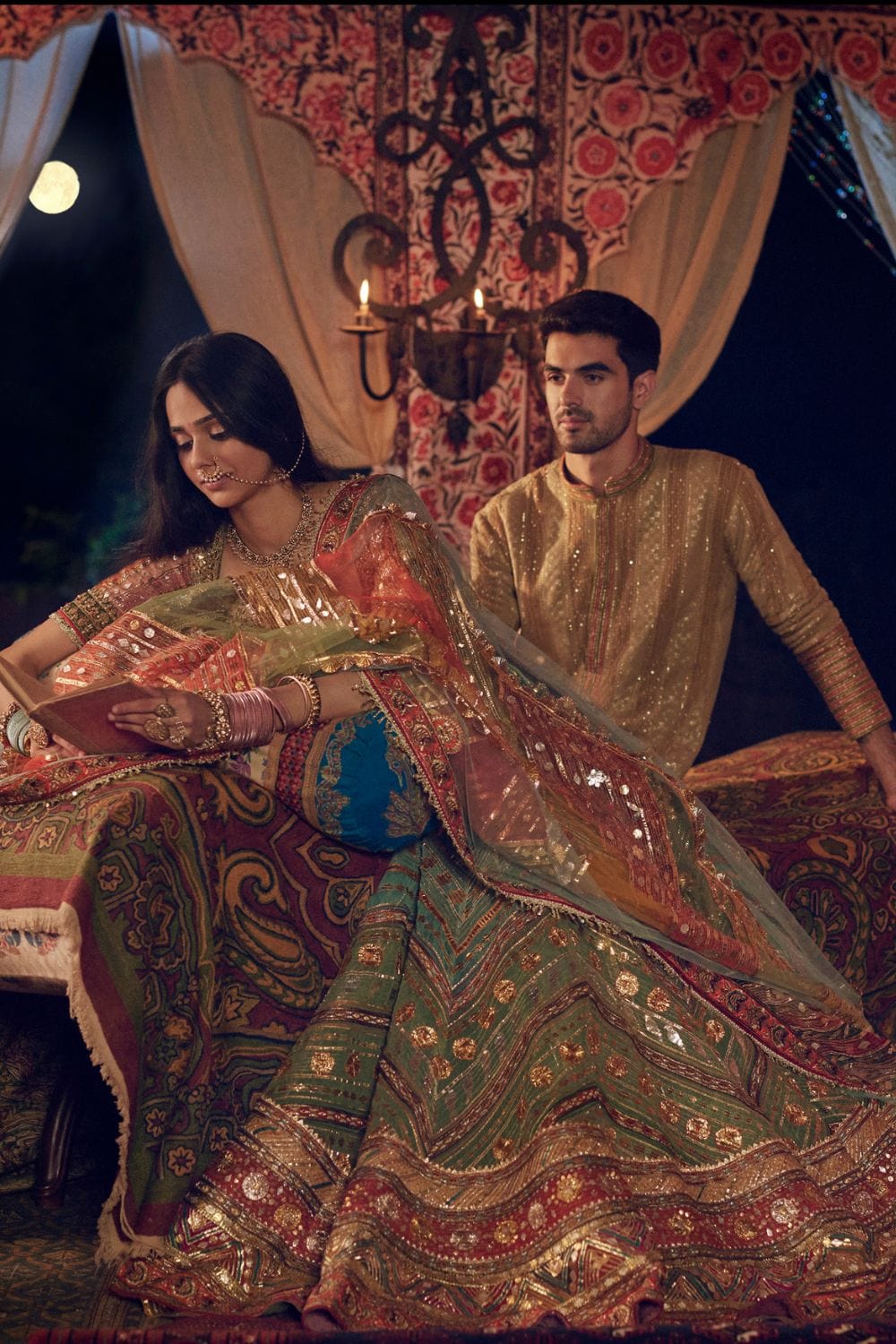 Mint And Jade Green Lehenga set
