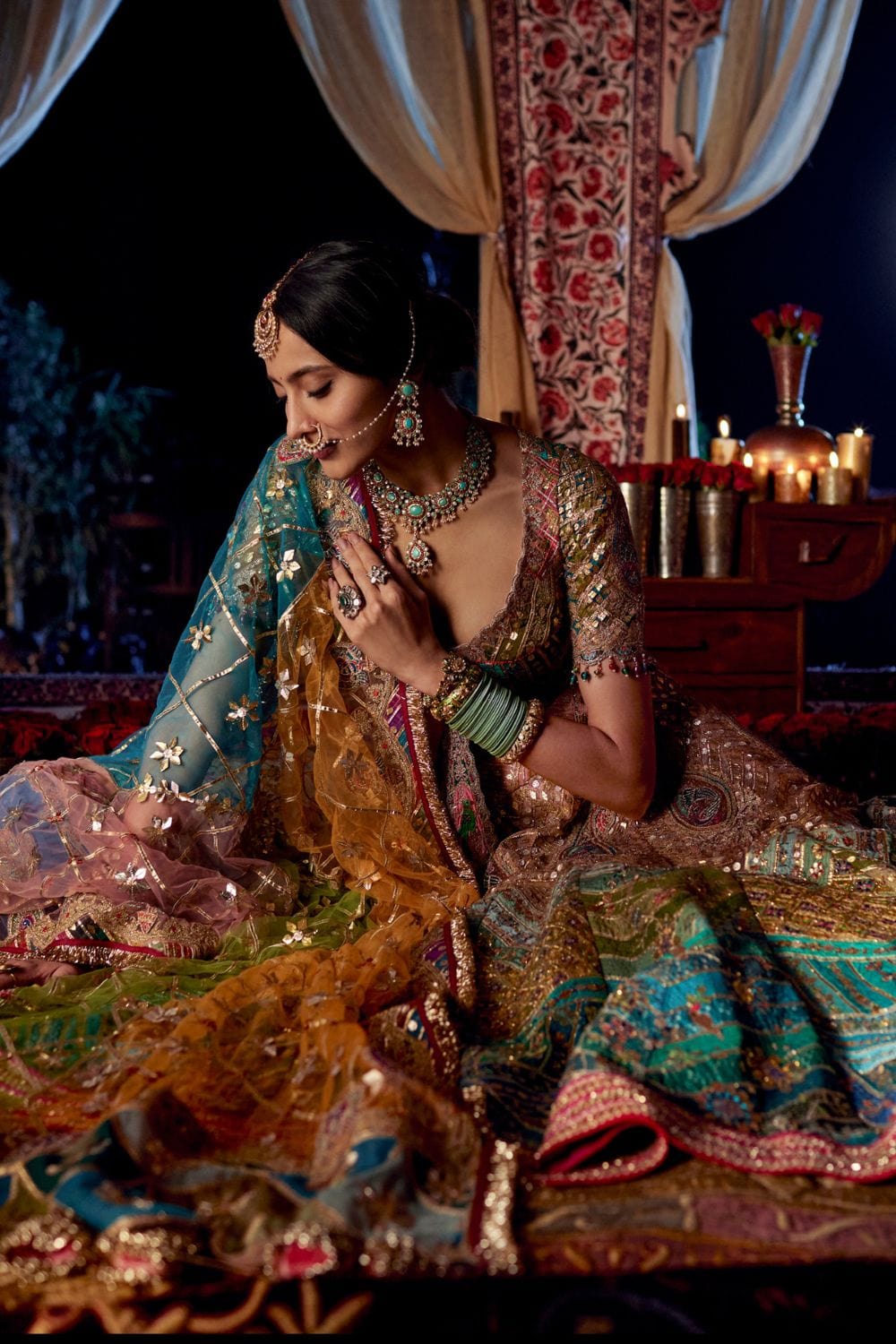 Multi Hued Lehenga set