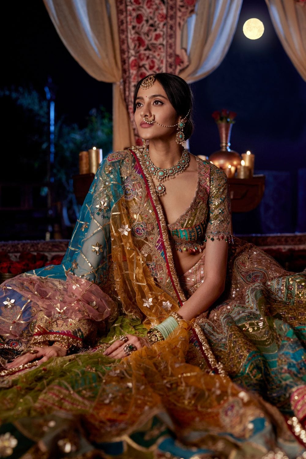 Multi Hued Lehenga set