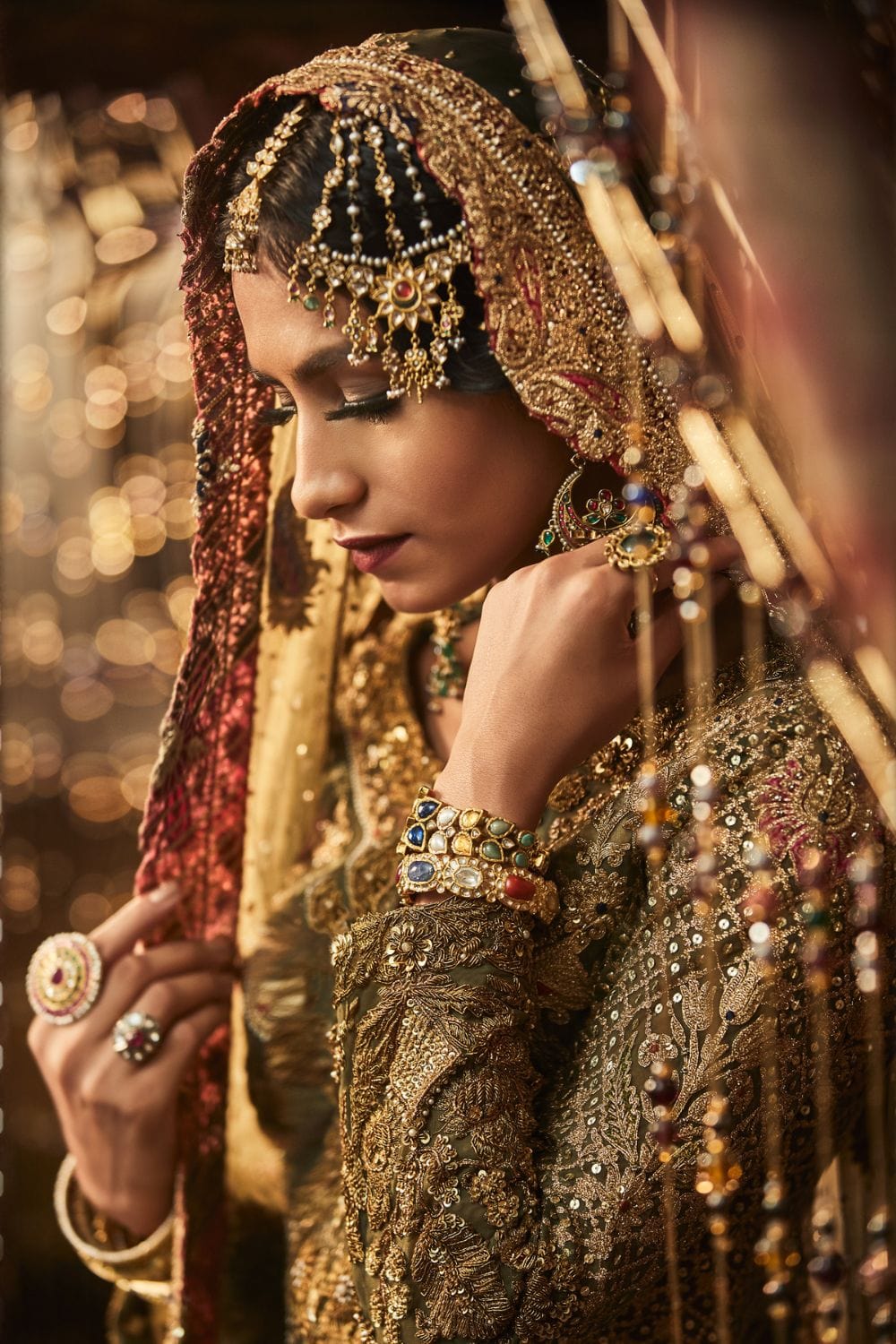 Forest green Sharara Set