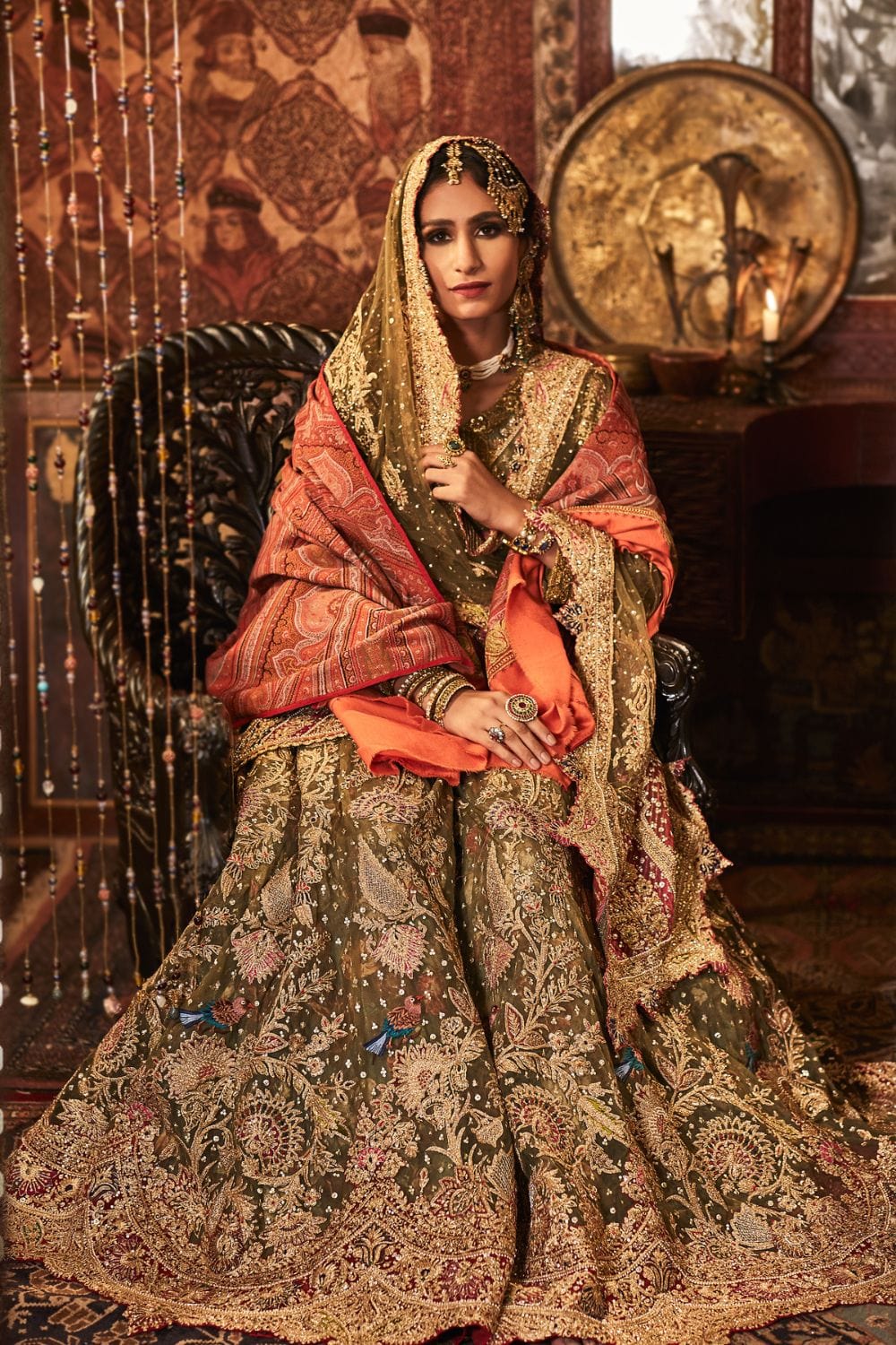 Forest green Sharara Set