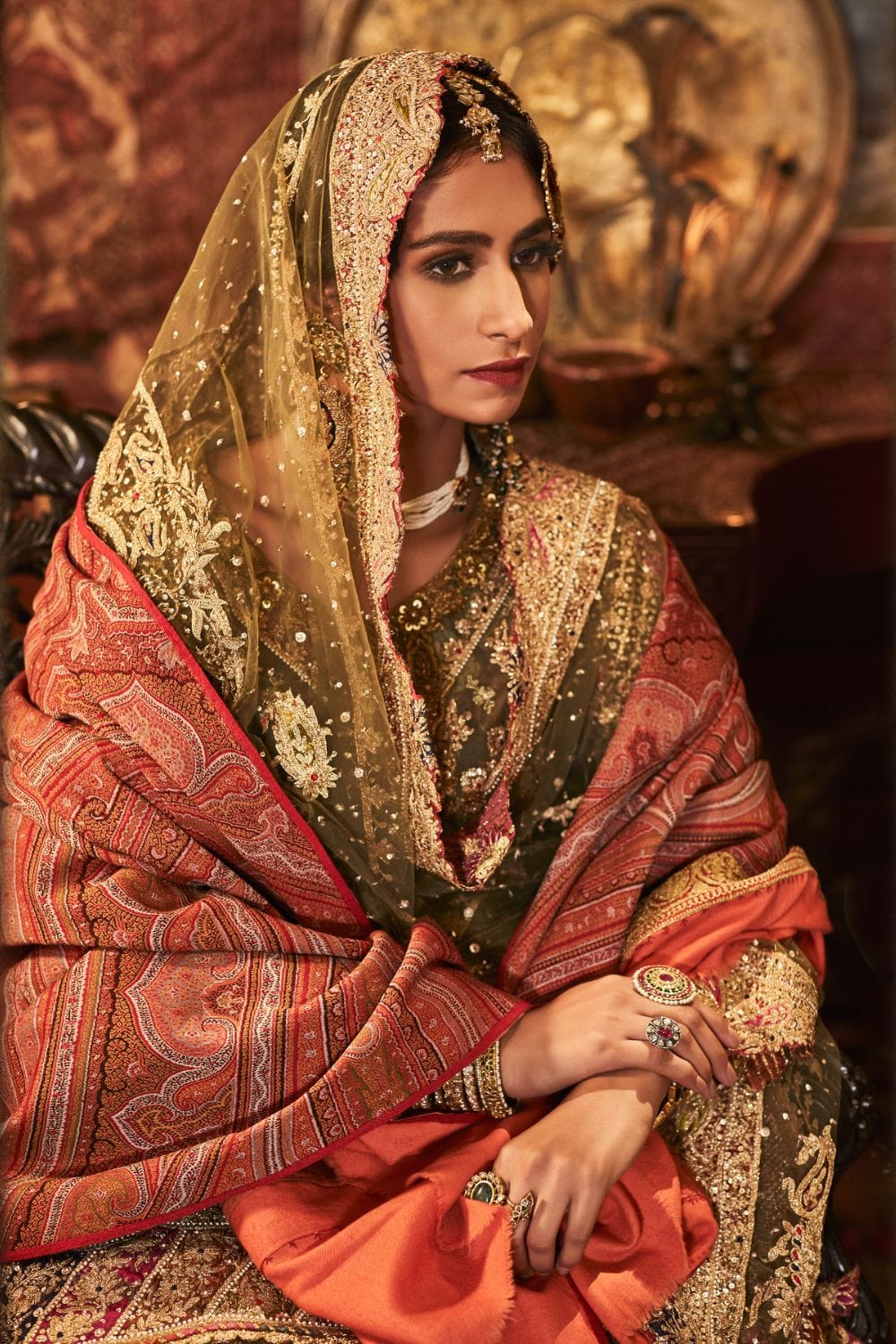 Forest green Sharara Set
