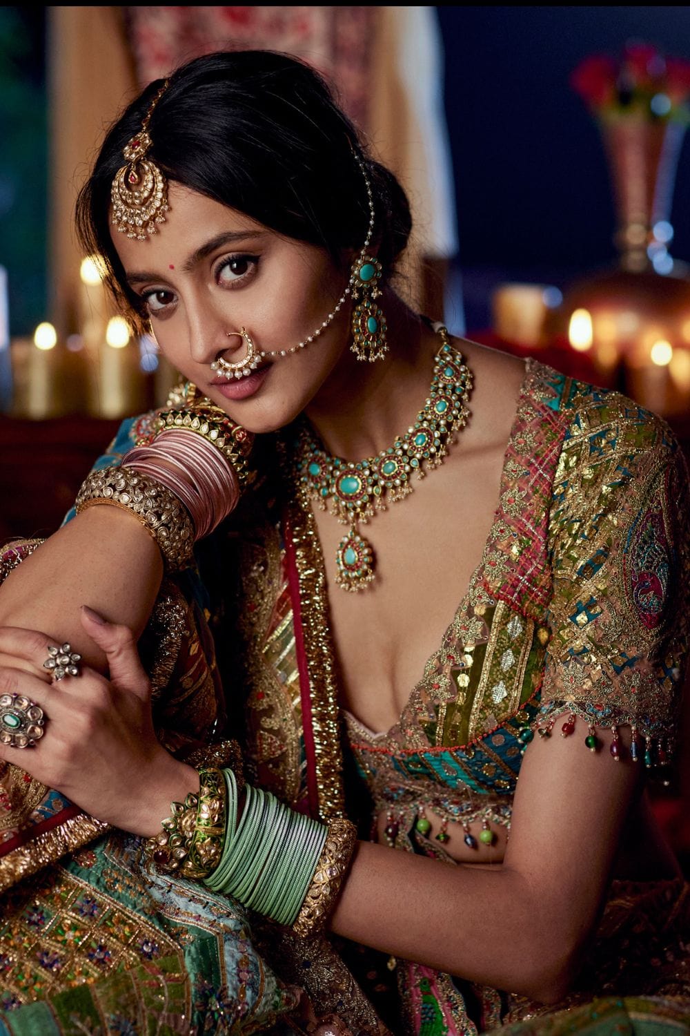 Multi Hued Lehenga set